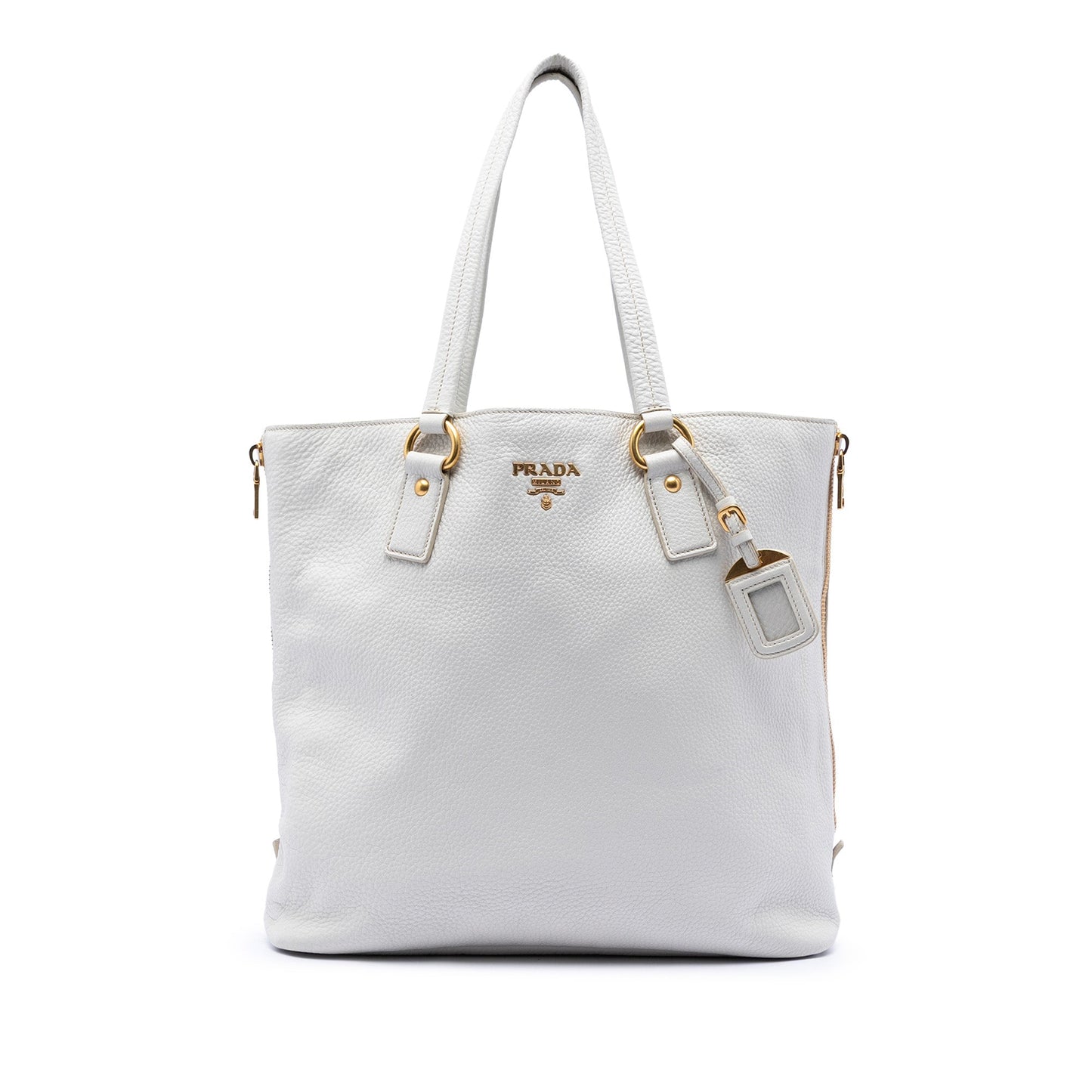 Prada Vitello Daino Side Zip Tote