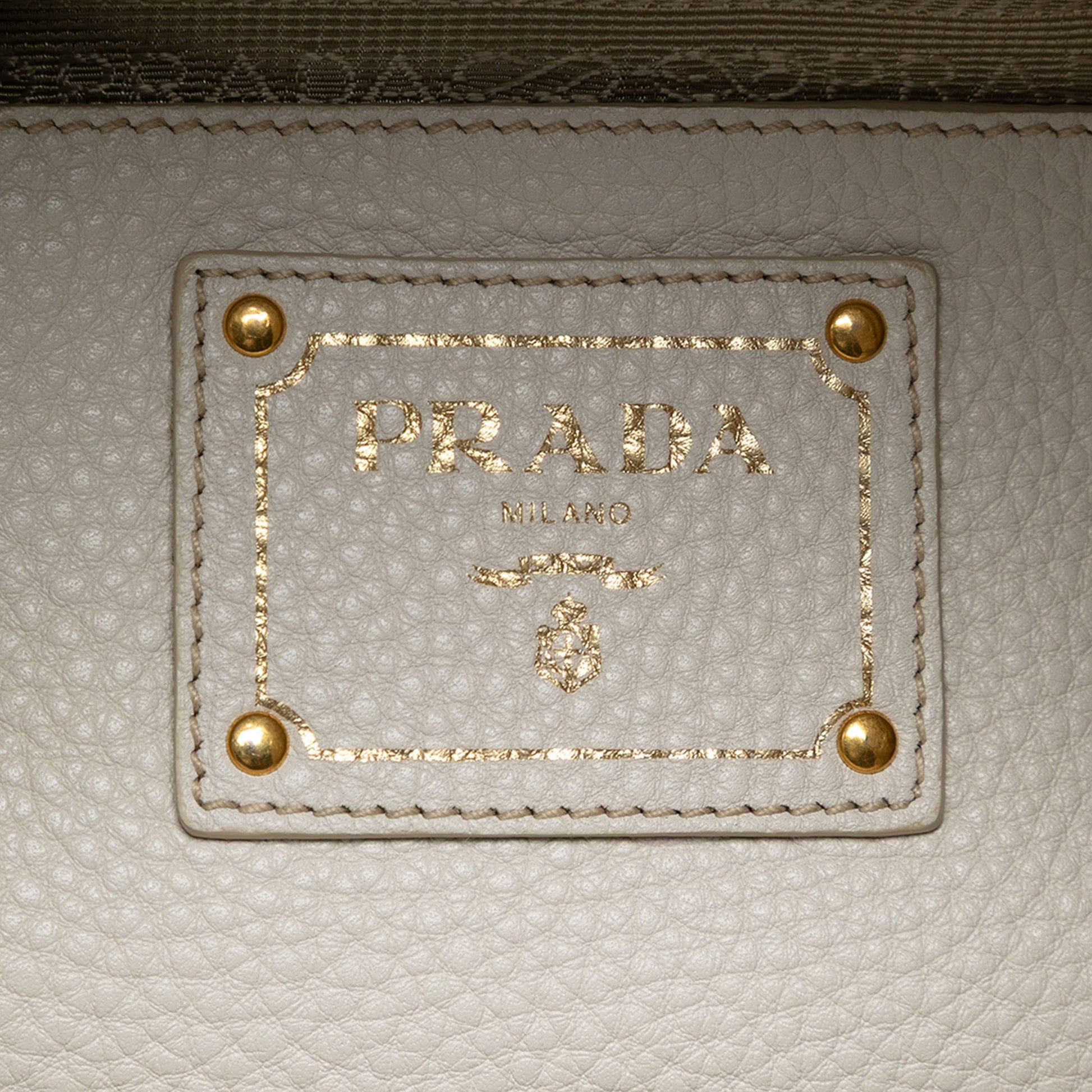 Prada Vitello Daino Side Zip Tote