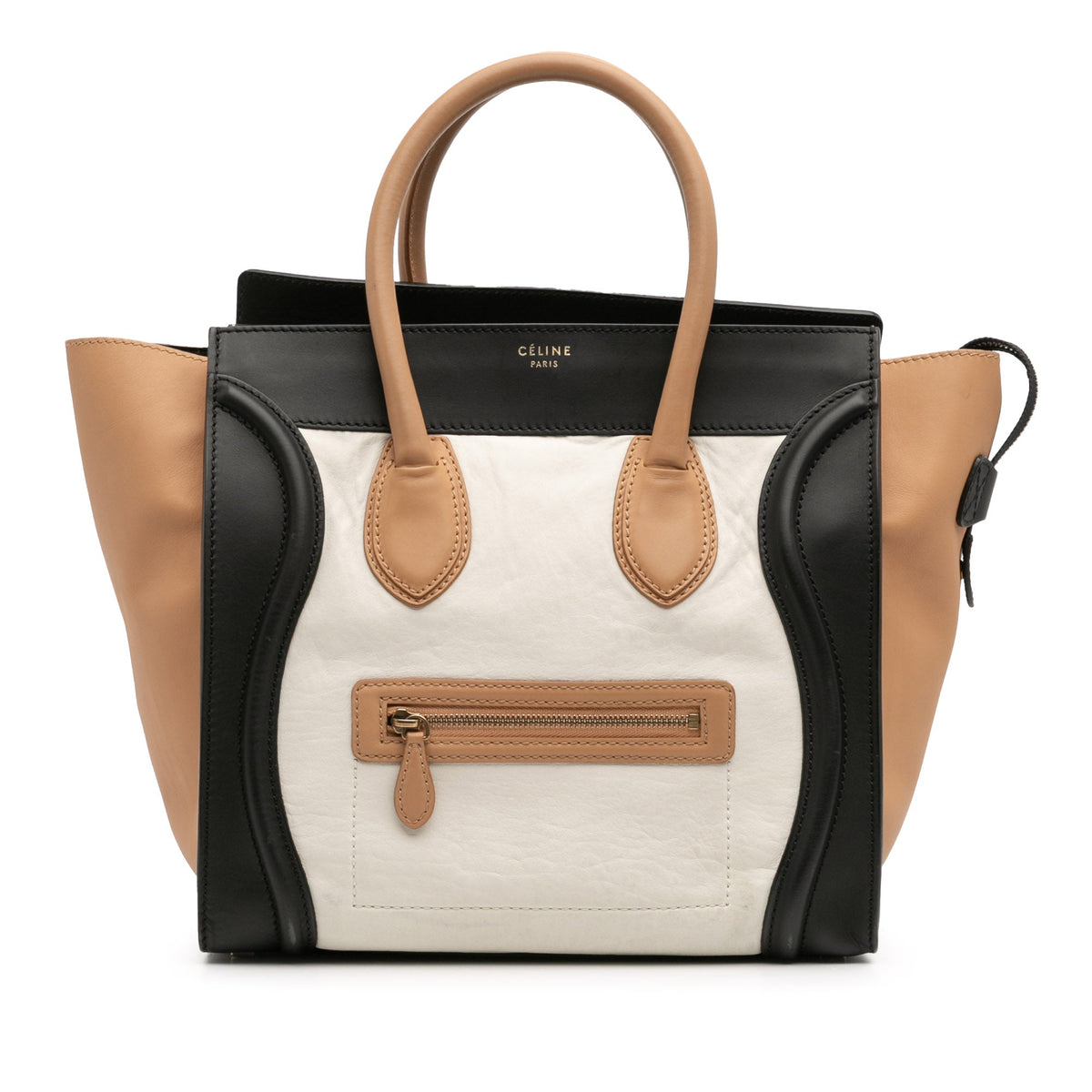 Celine Mini Tricolor Calfskin Luggage Tote
