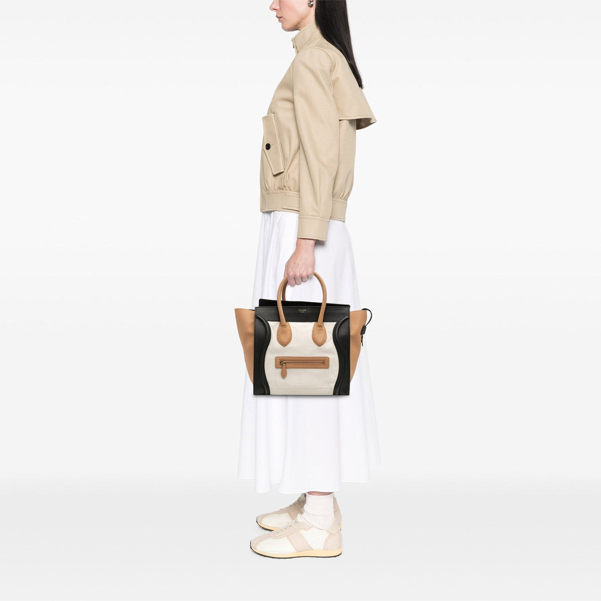 Celine Mini Tricolor Calfskin Luggage Tote