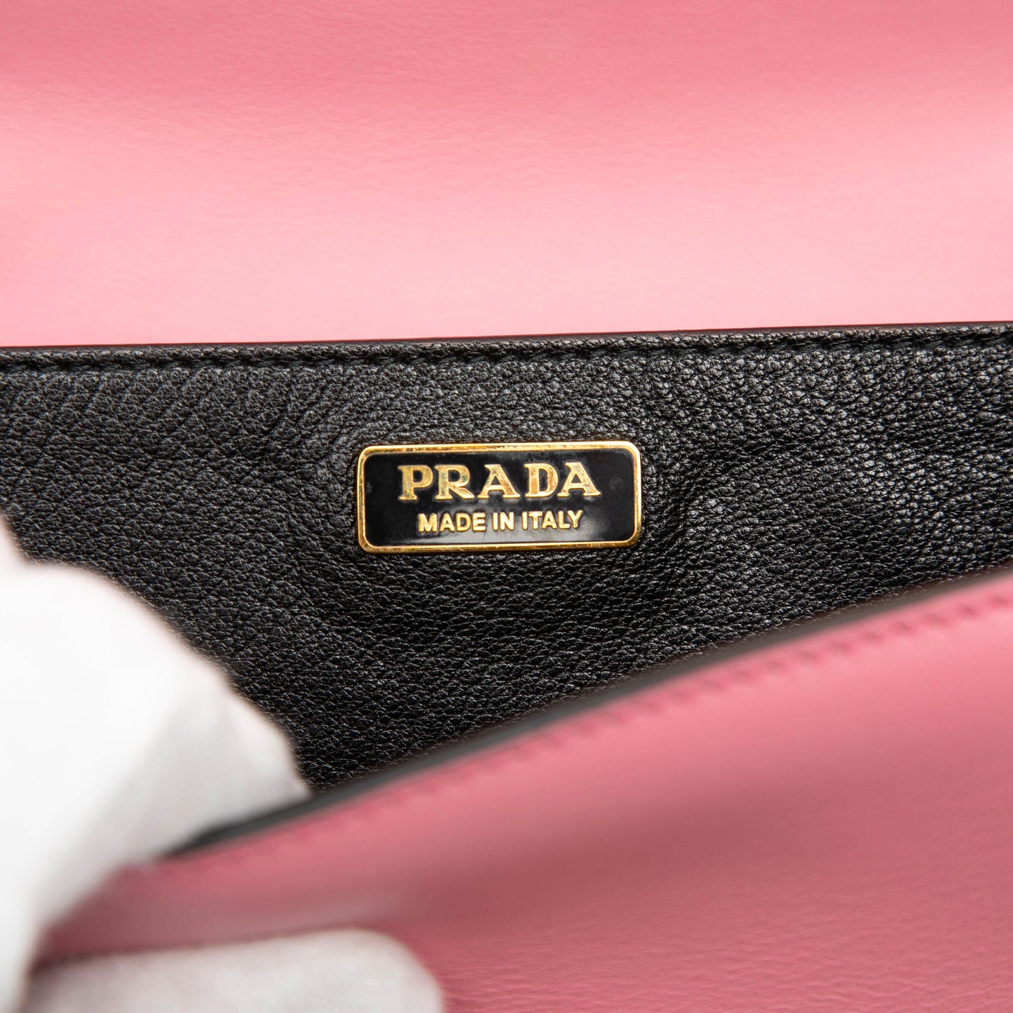 Prada Saffiano Trimmed City Calf Cahier Crossbody