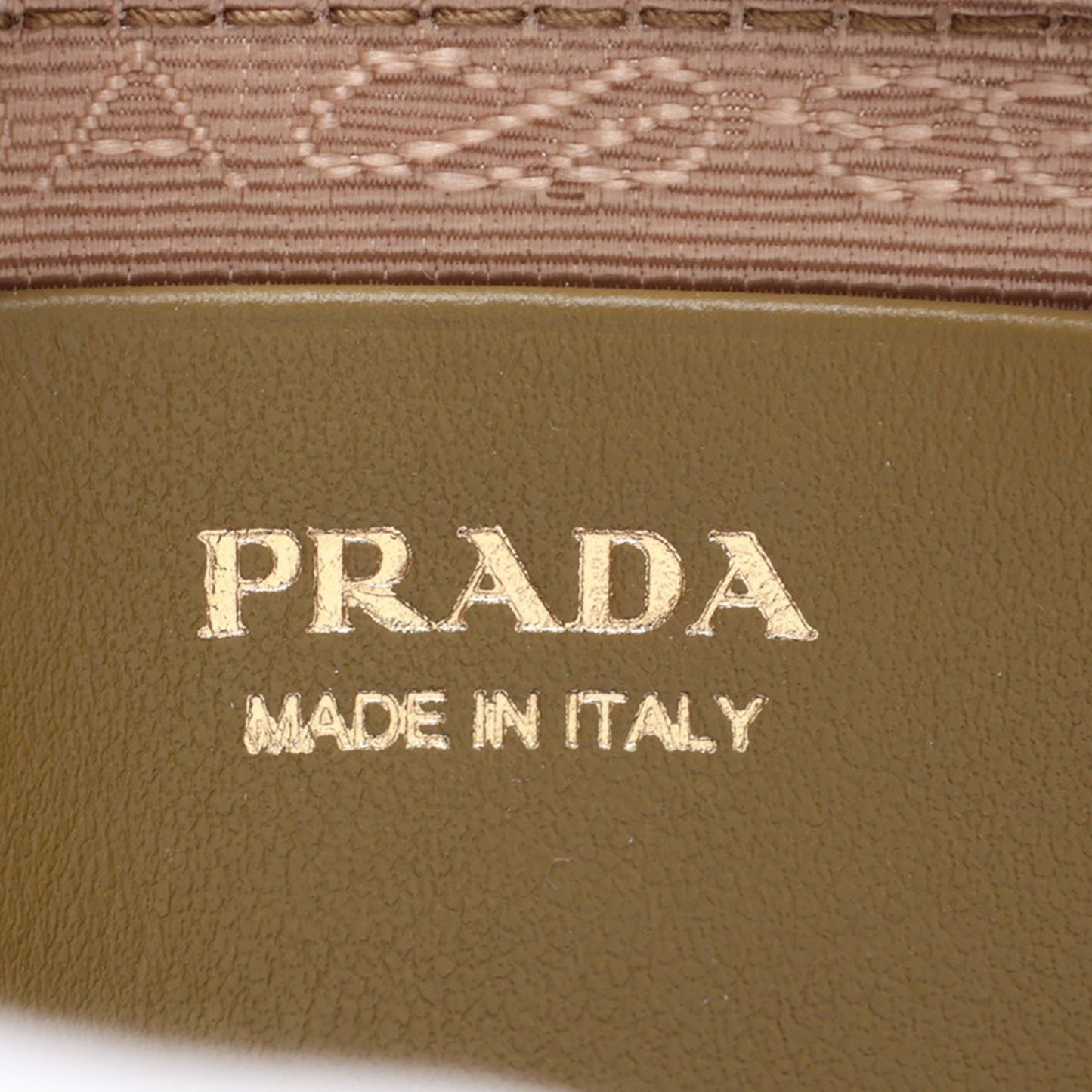 Prada Raffia Crochet Logo Embroidered Triangle Pouch