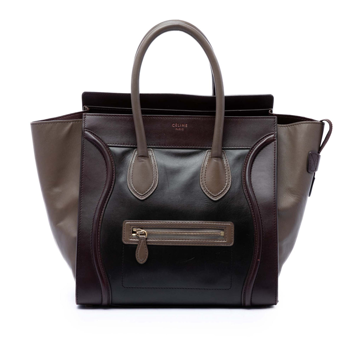 Celine Mini Tricolor Calfskin Luggage Tote