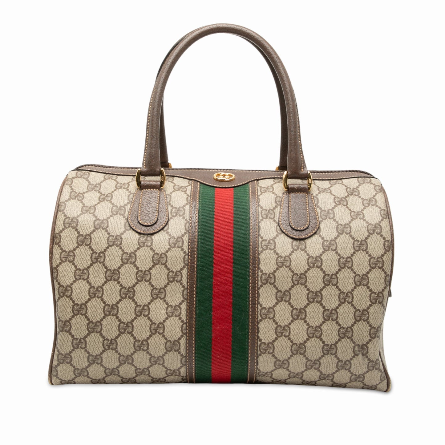 Gucci GG Supreme Web Boston Bag