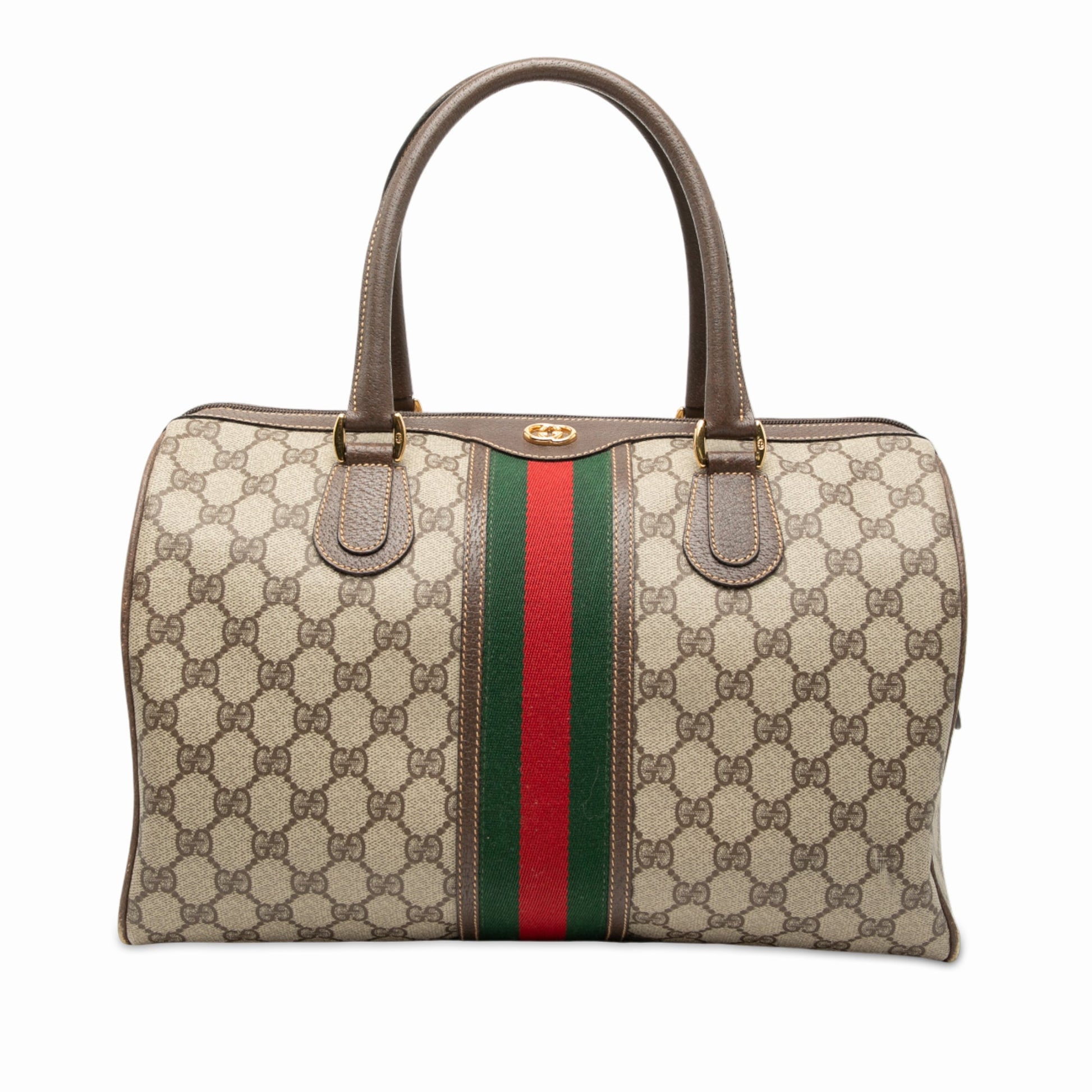 Gucci GG Supreme Web Boston Bag