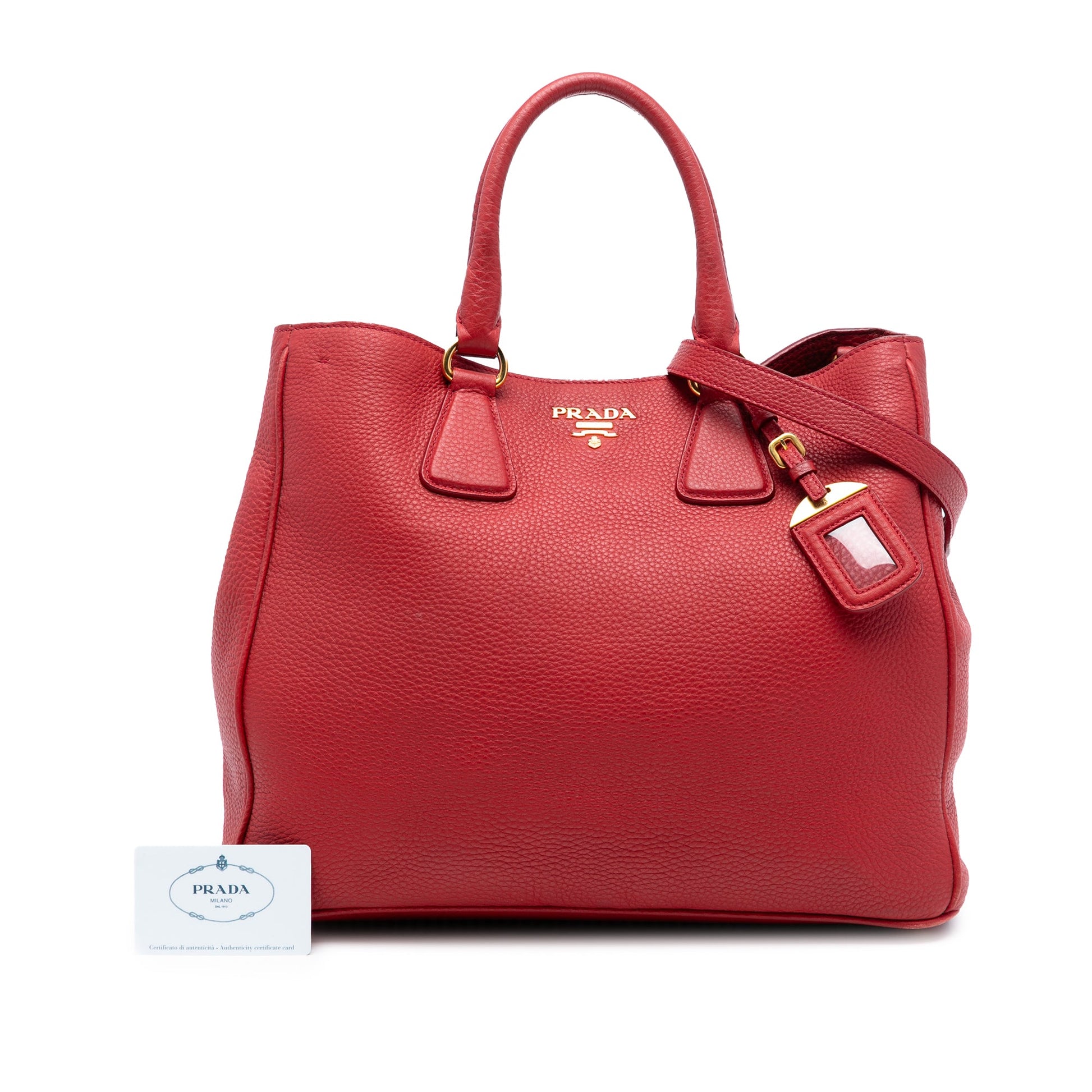 Prada Vitello Daino Open Convertible Tote