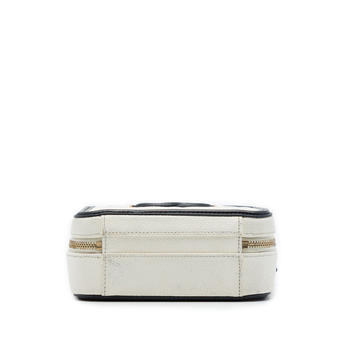 Chanel Small Caviar CC Filigree Vanity Case — White