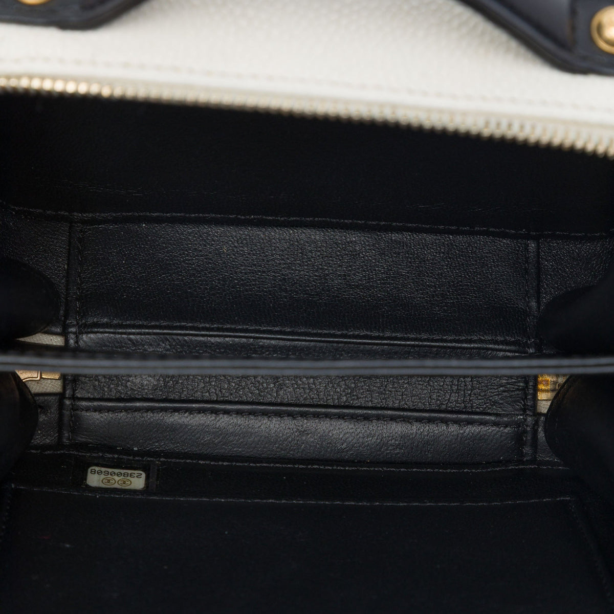 Chanel Small Caviar CC Filigree Vanity Case — White