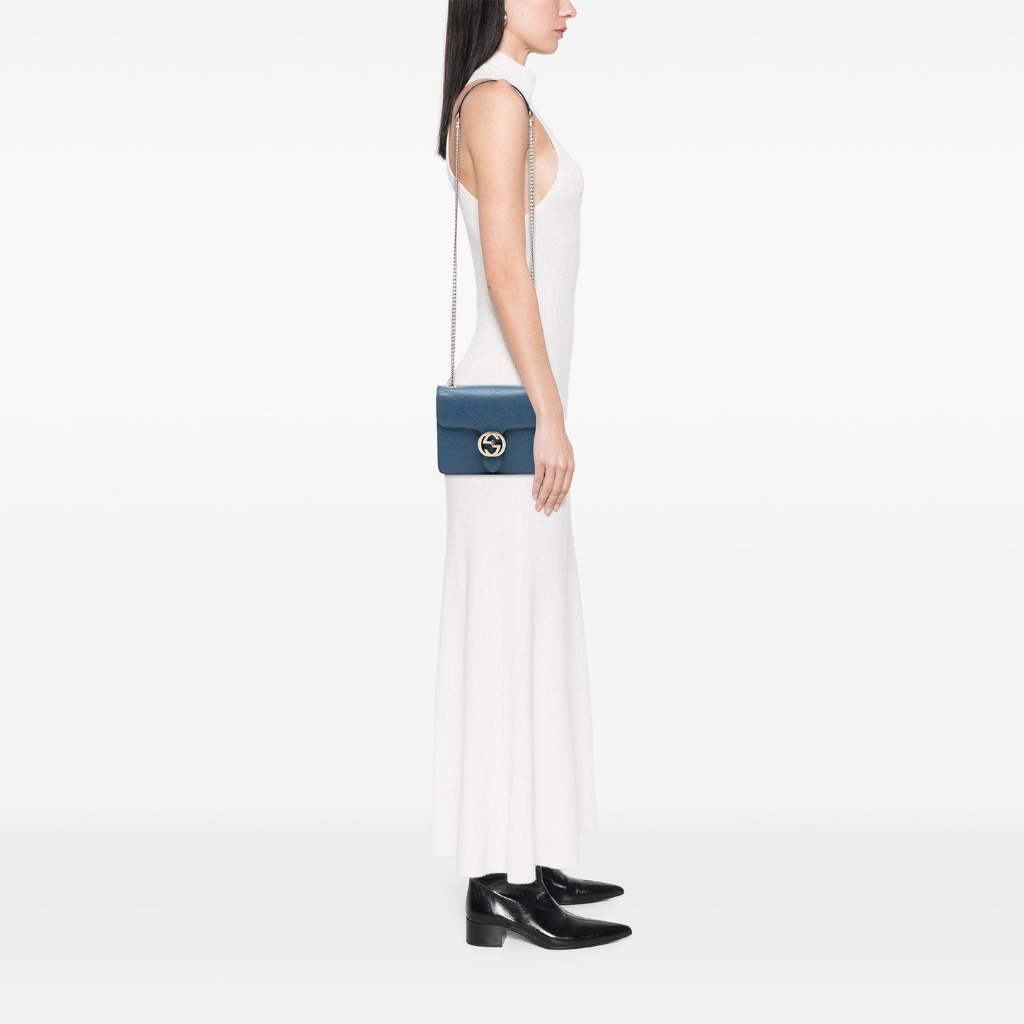 Gucci Small Dollar Calfskin Interlocking G Crossbody