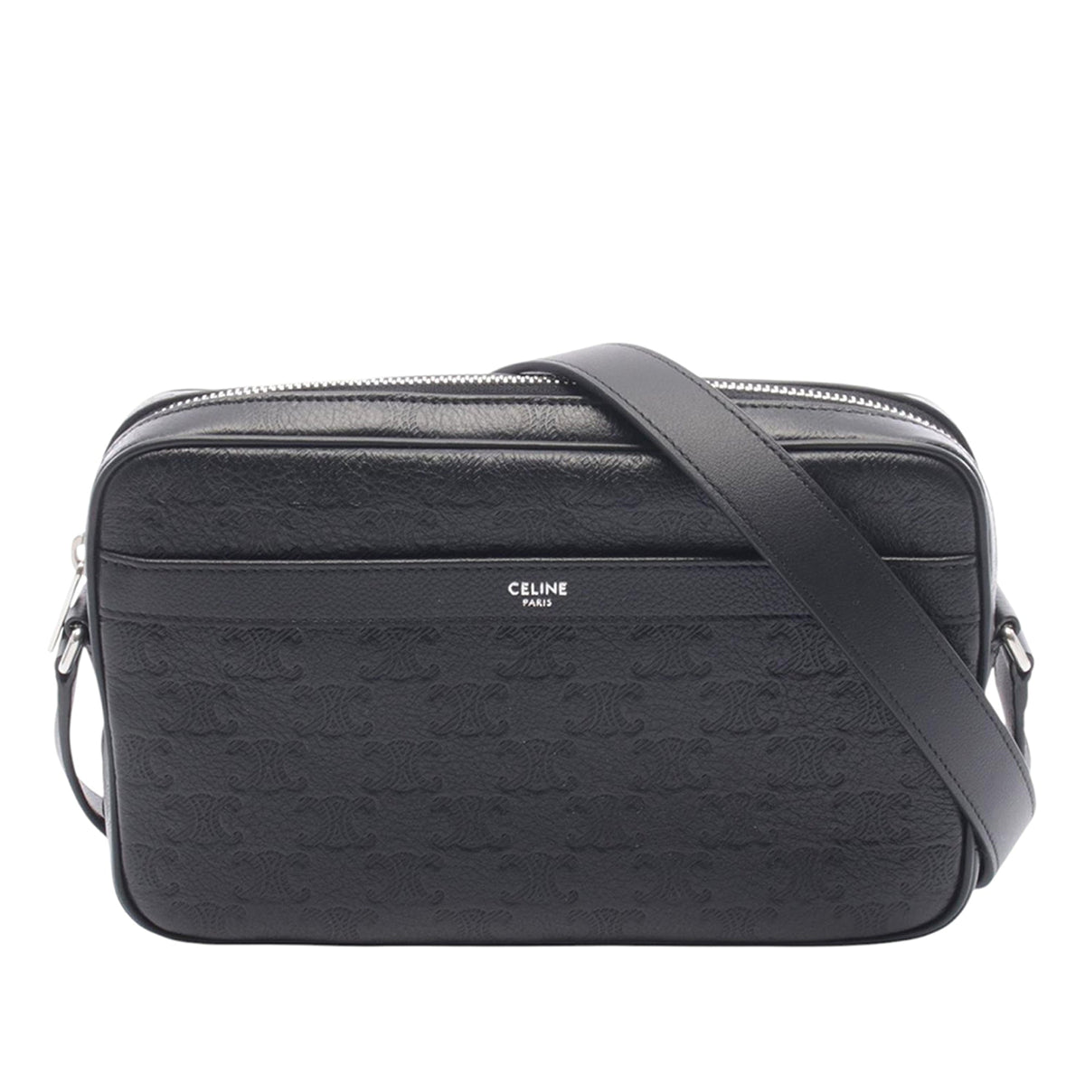 Celine Medium Triomphe Embossed Leather Crossbody