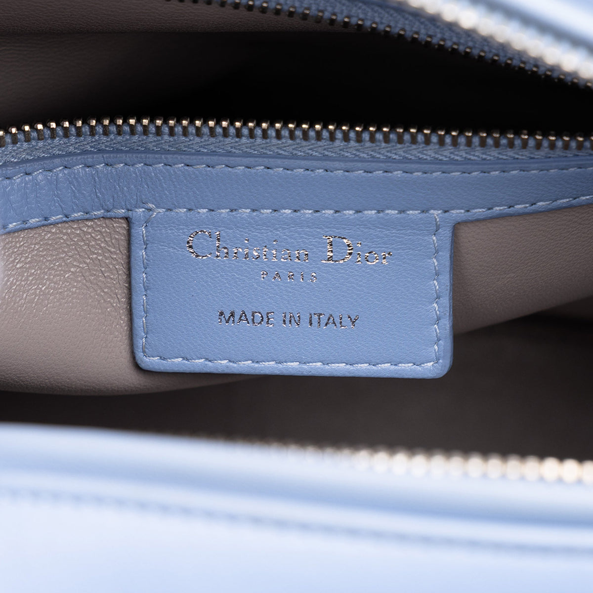 Dior Large Bicolor Lambskin Cannage Lady Dior — Blue