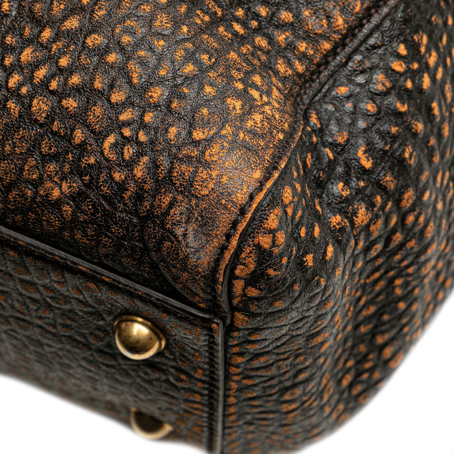 Gucci Embossed Leather Weekender Bag