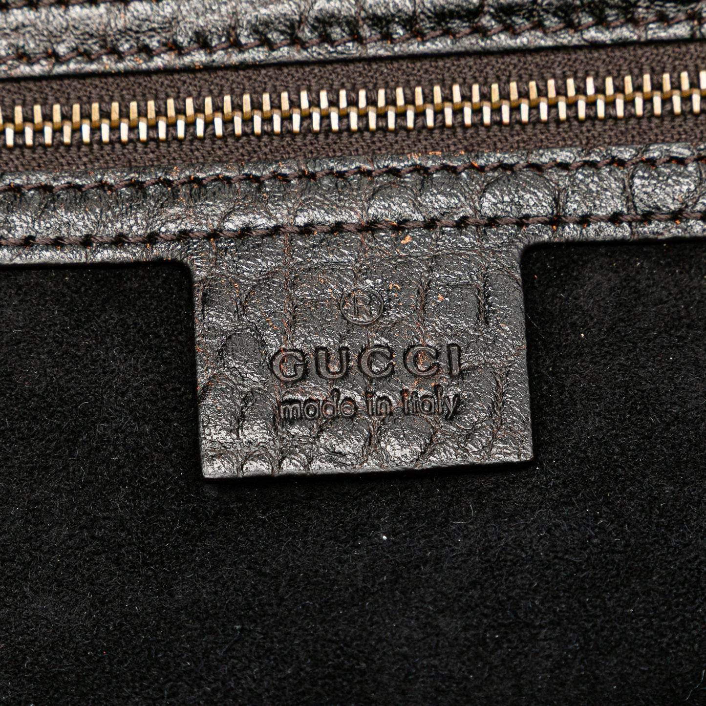 Gucci Embossed Leather Weekender Bag