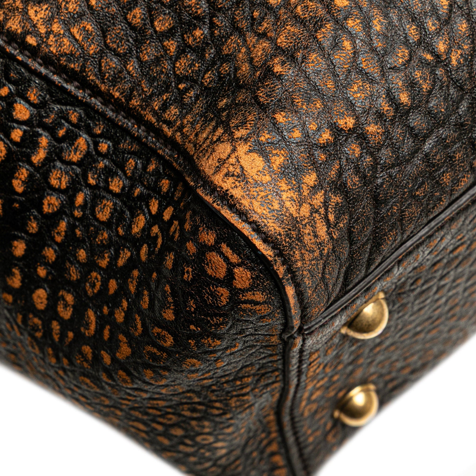Gucci Embossed Leather Weekender Bag
