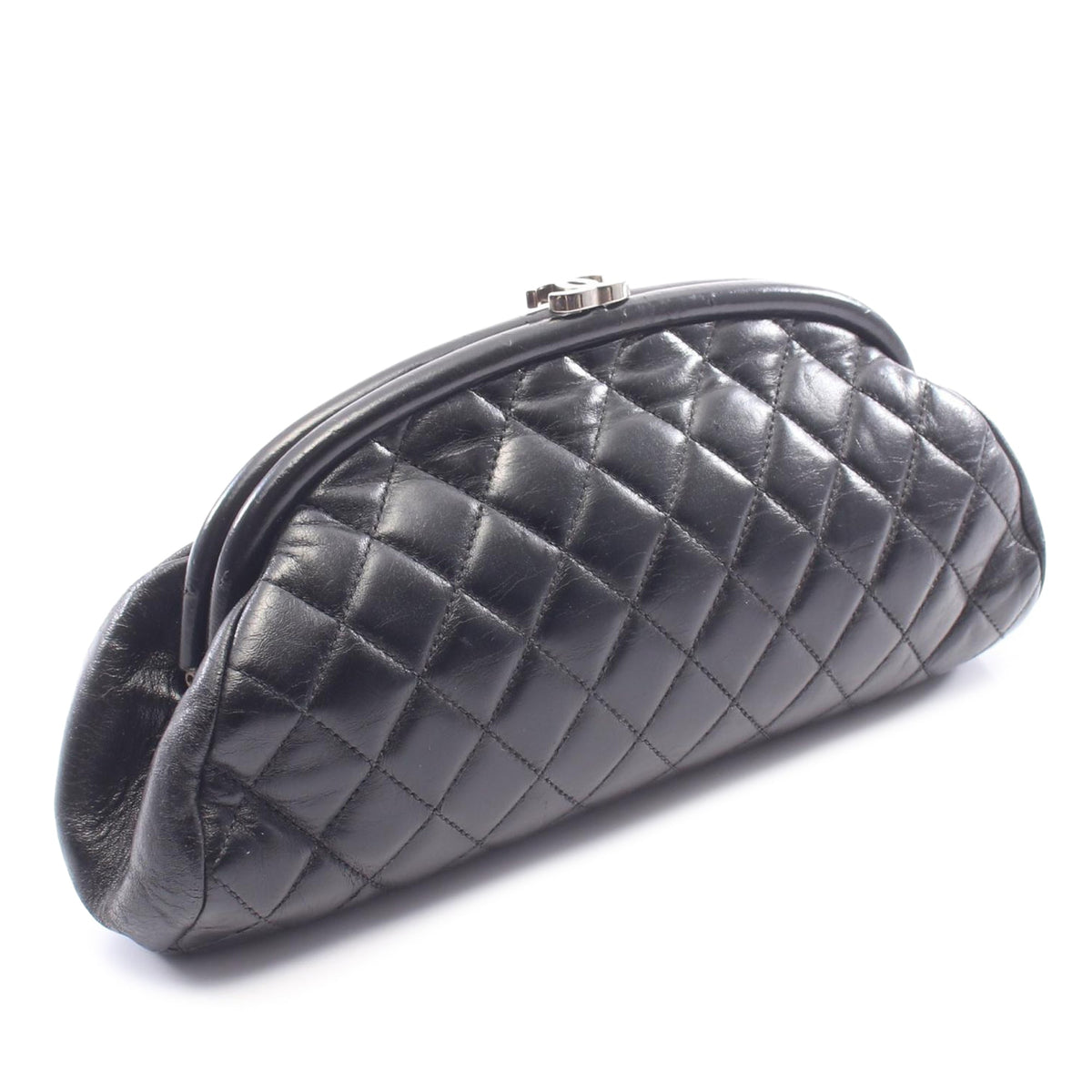 Chanel Quilted Lambskin Clutch — Black