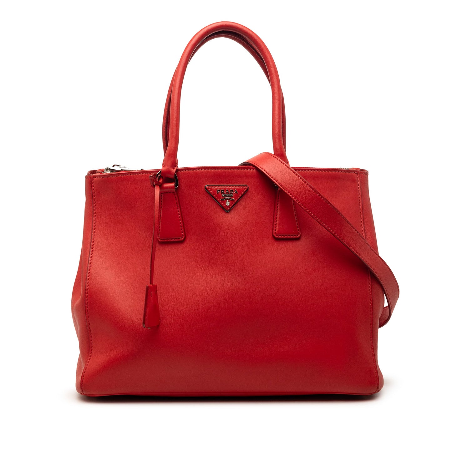 Medium City Calf Galleria Double Zip Satchel