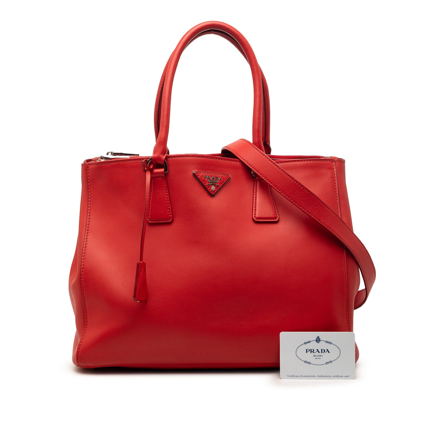 Medium City Calf Galleria Double Zip Satchel