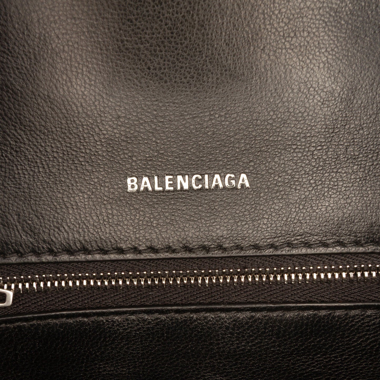 Balenciaga Small BB Monogram Denim Hourglass Top Handle Bag