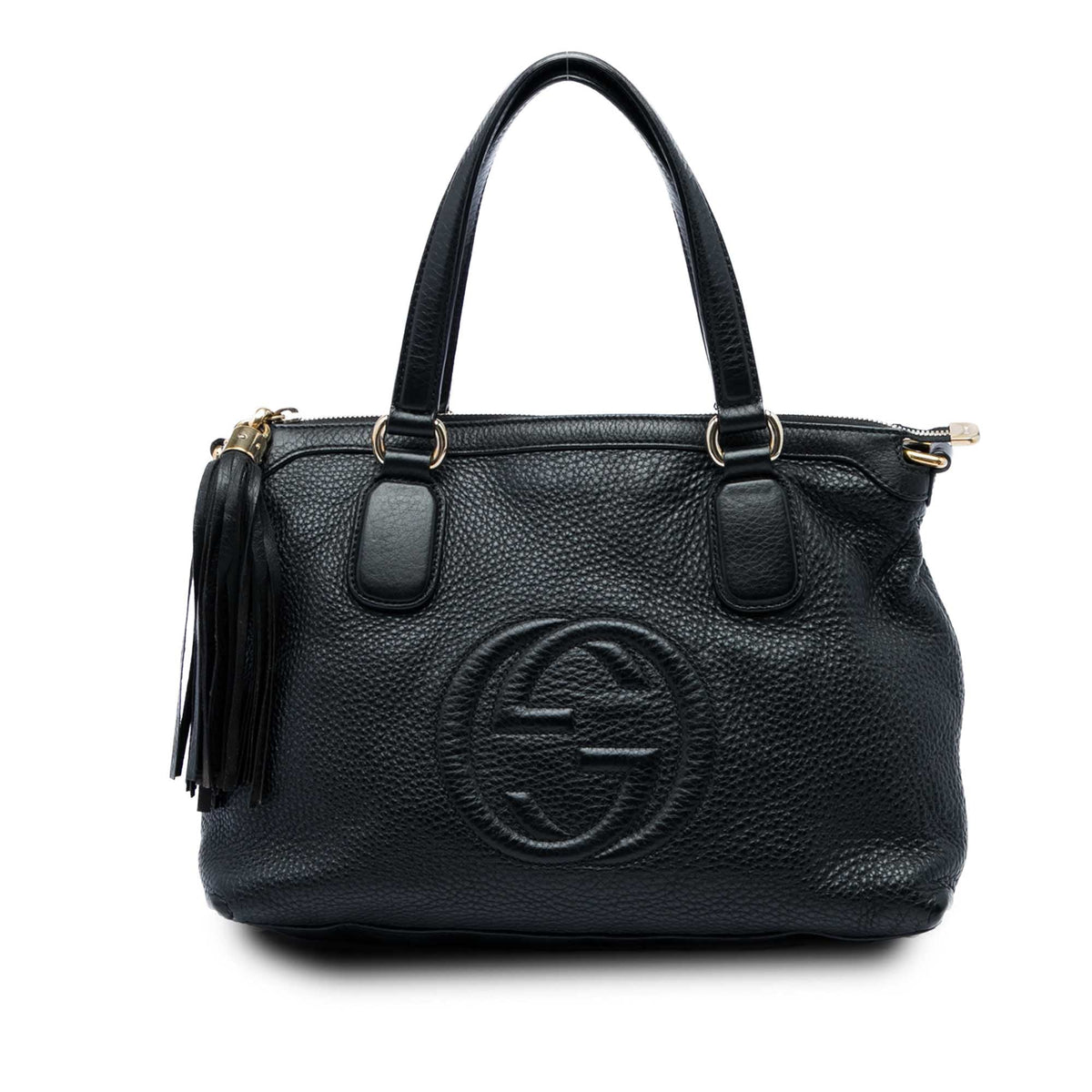 Gucci Small Leather Soho Working Satchel — Black
