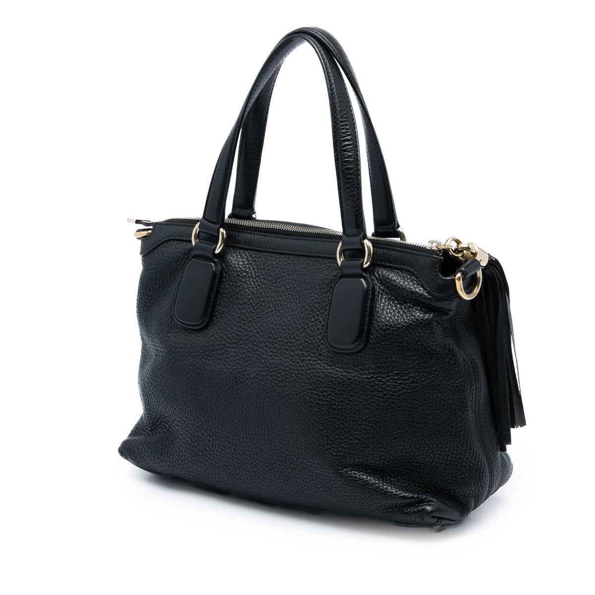 Gucci Small Leather Soho Working Satchel — Black