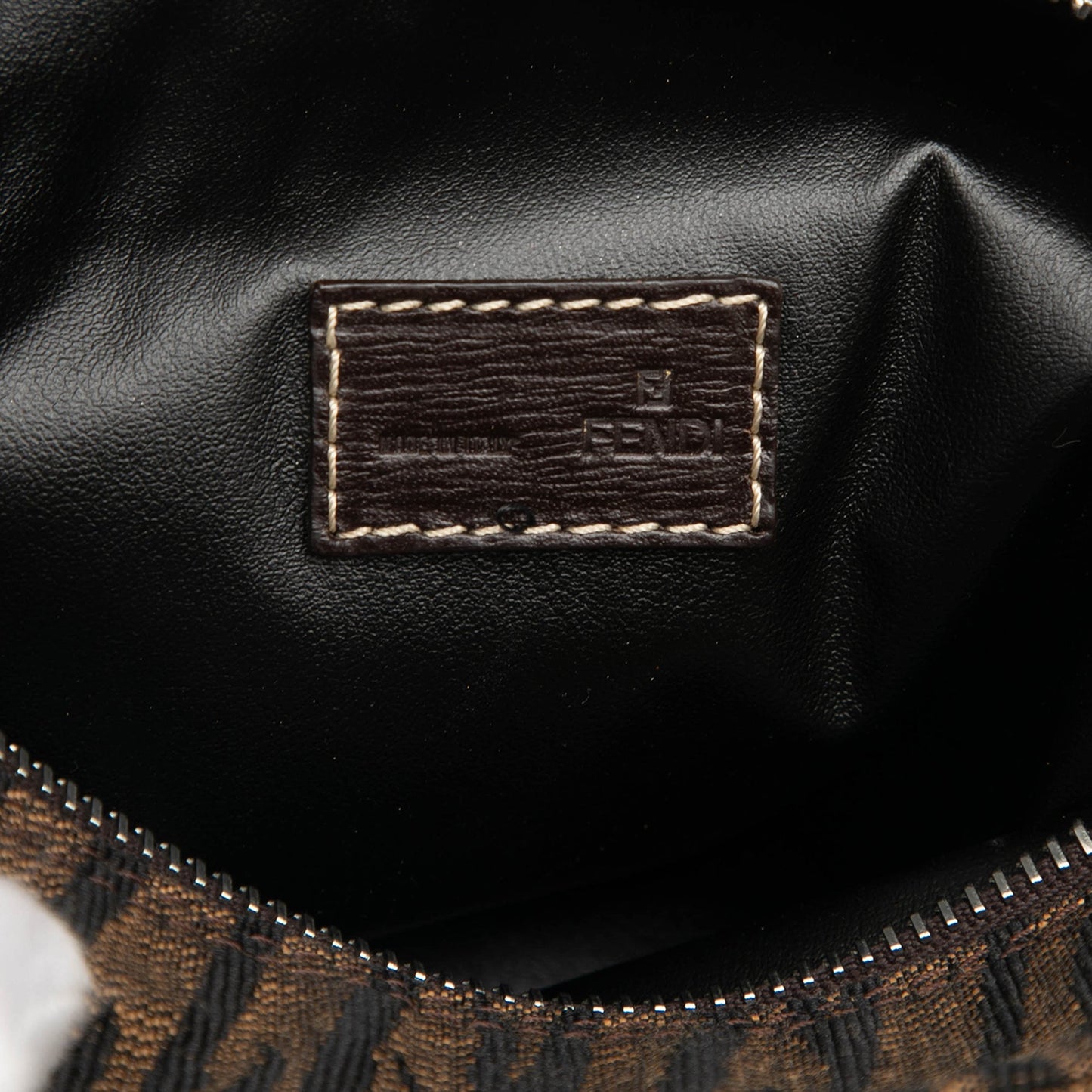 Fendi Canvas Zebra Print Handbag