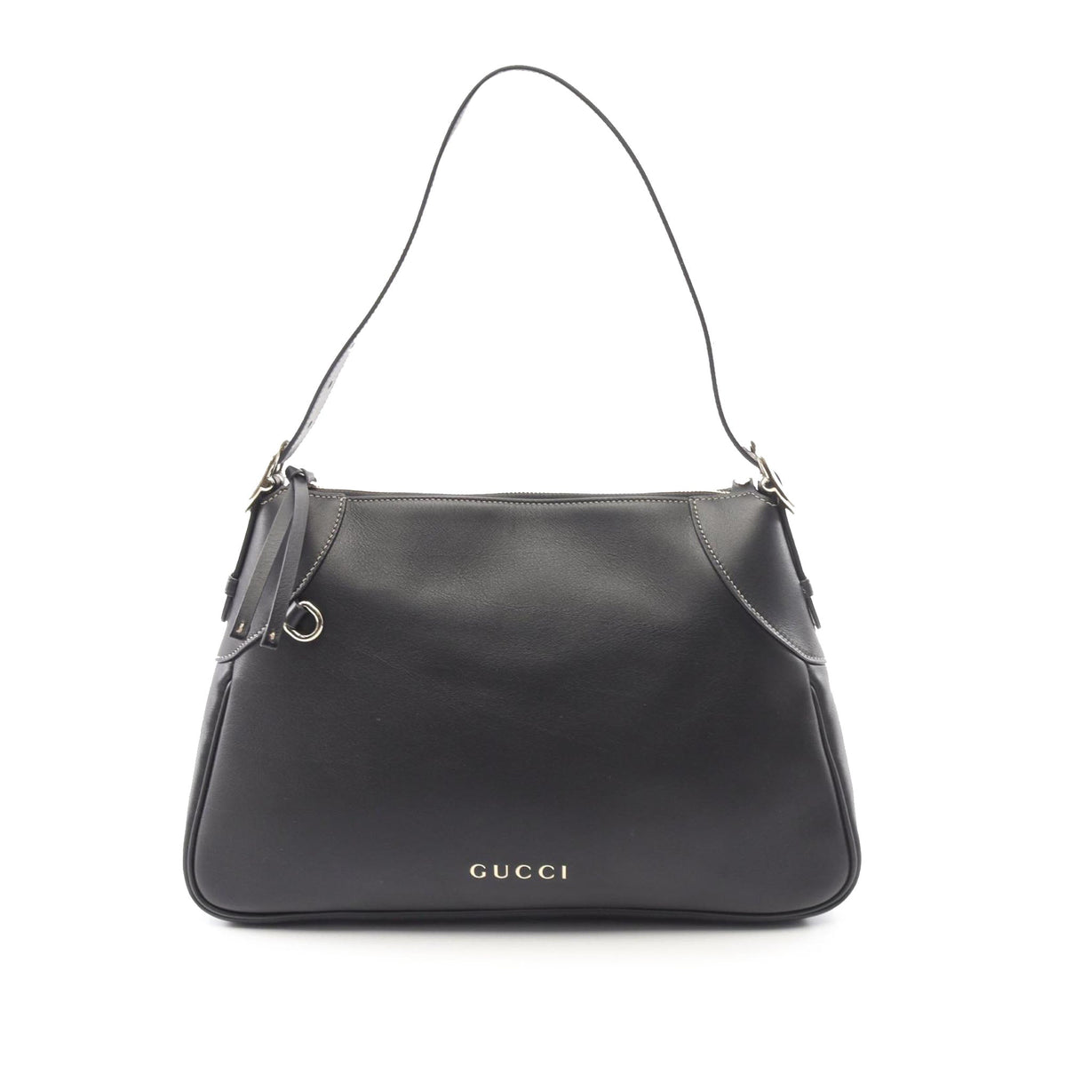 Gucci Medium GG Emblem Leather Shoulder Bag