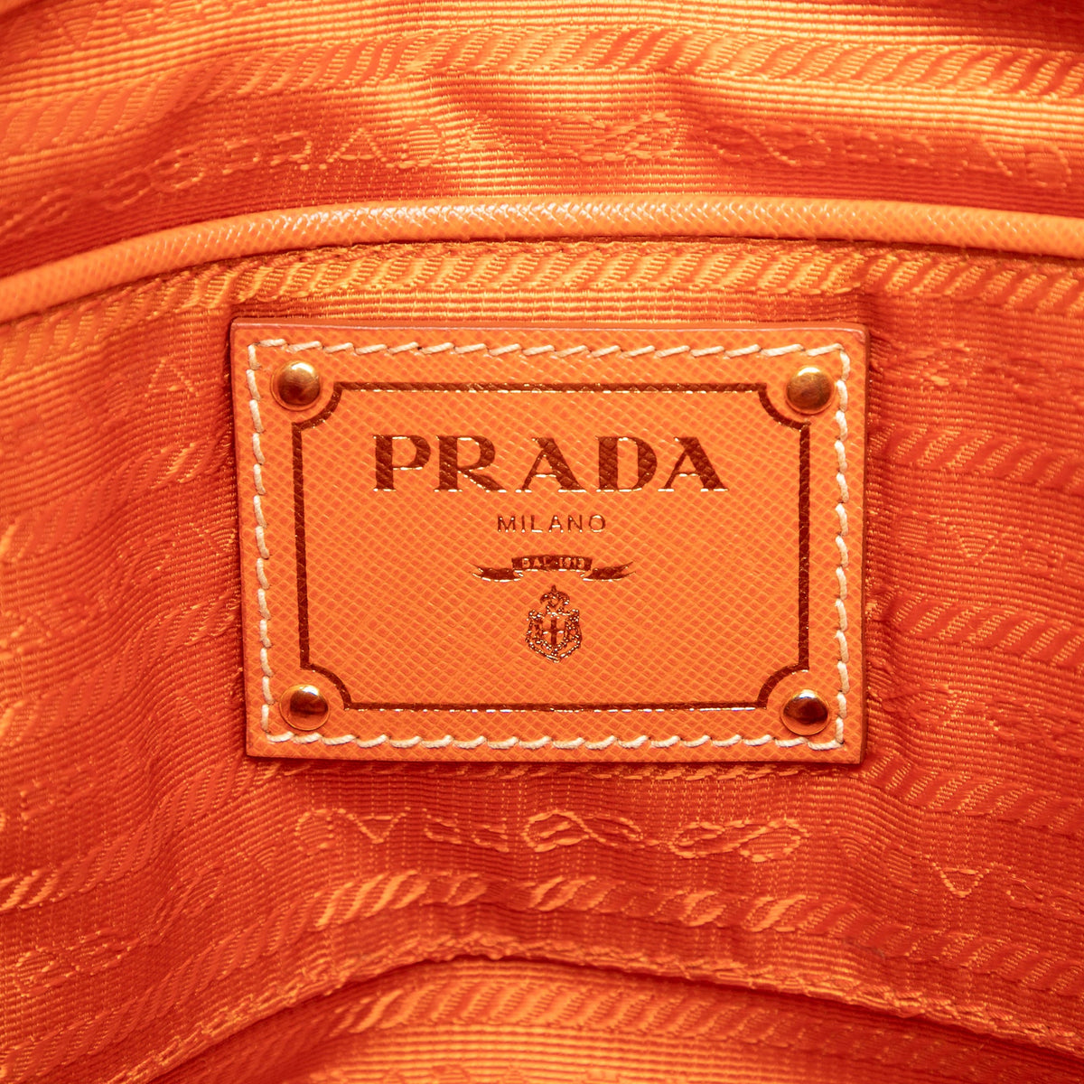 Prada Saffiano Trimmed Canvas Canapa Logo Satchel — Beige