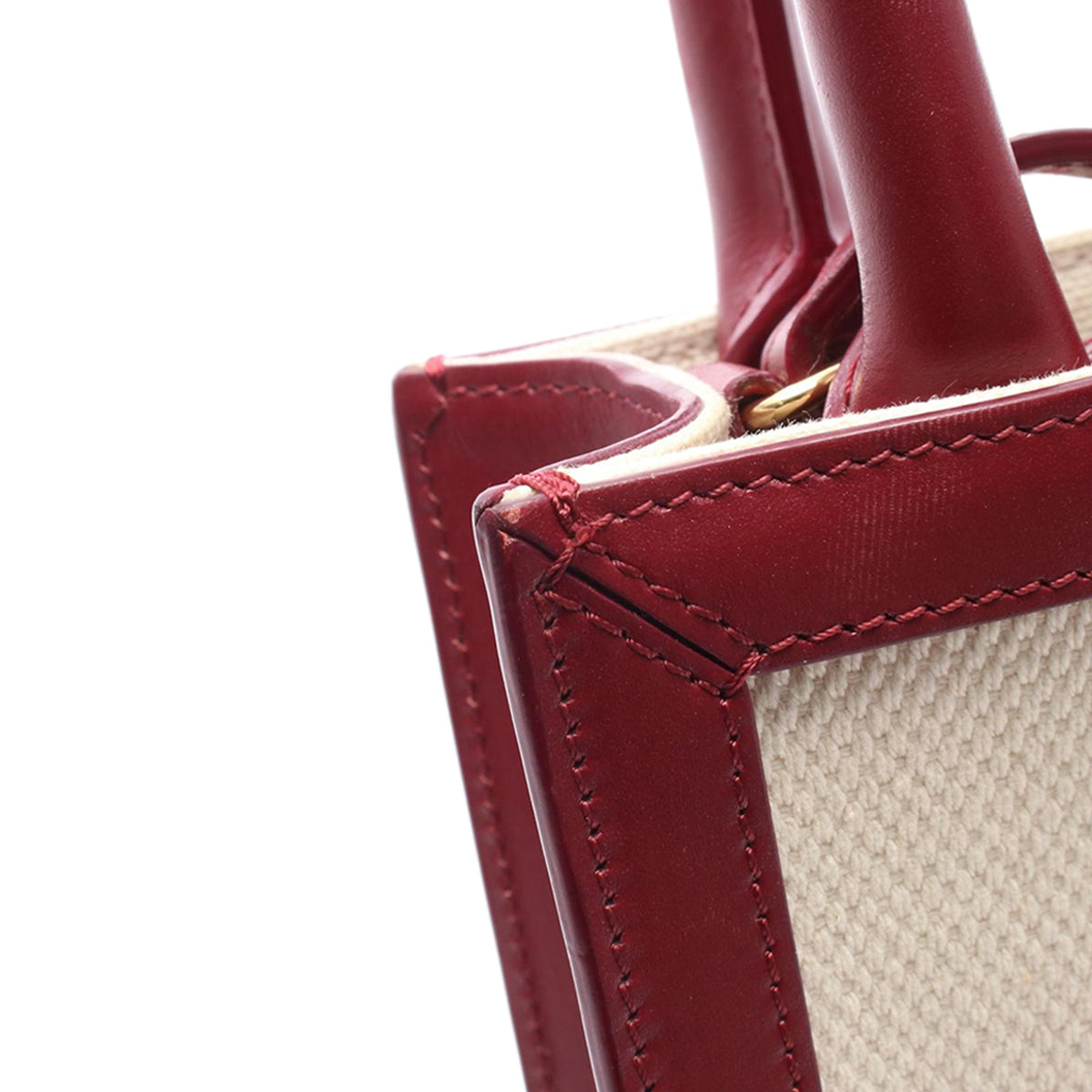 Celine Mini Canvas Vertical Cabas Tote — Beige