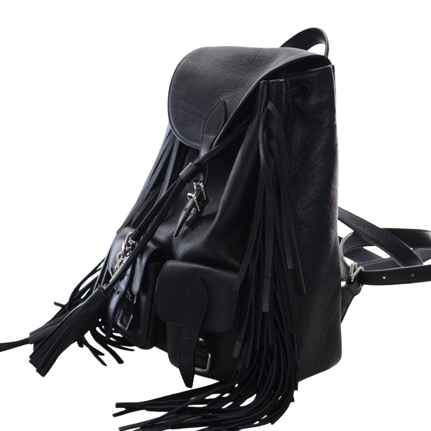 Saint Laurent Small Calfskin Fringe Festival Backpack