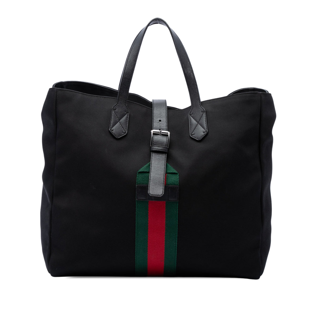 Gucci Canvas Techno Web Buckle Tote