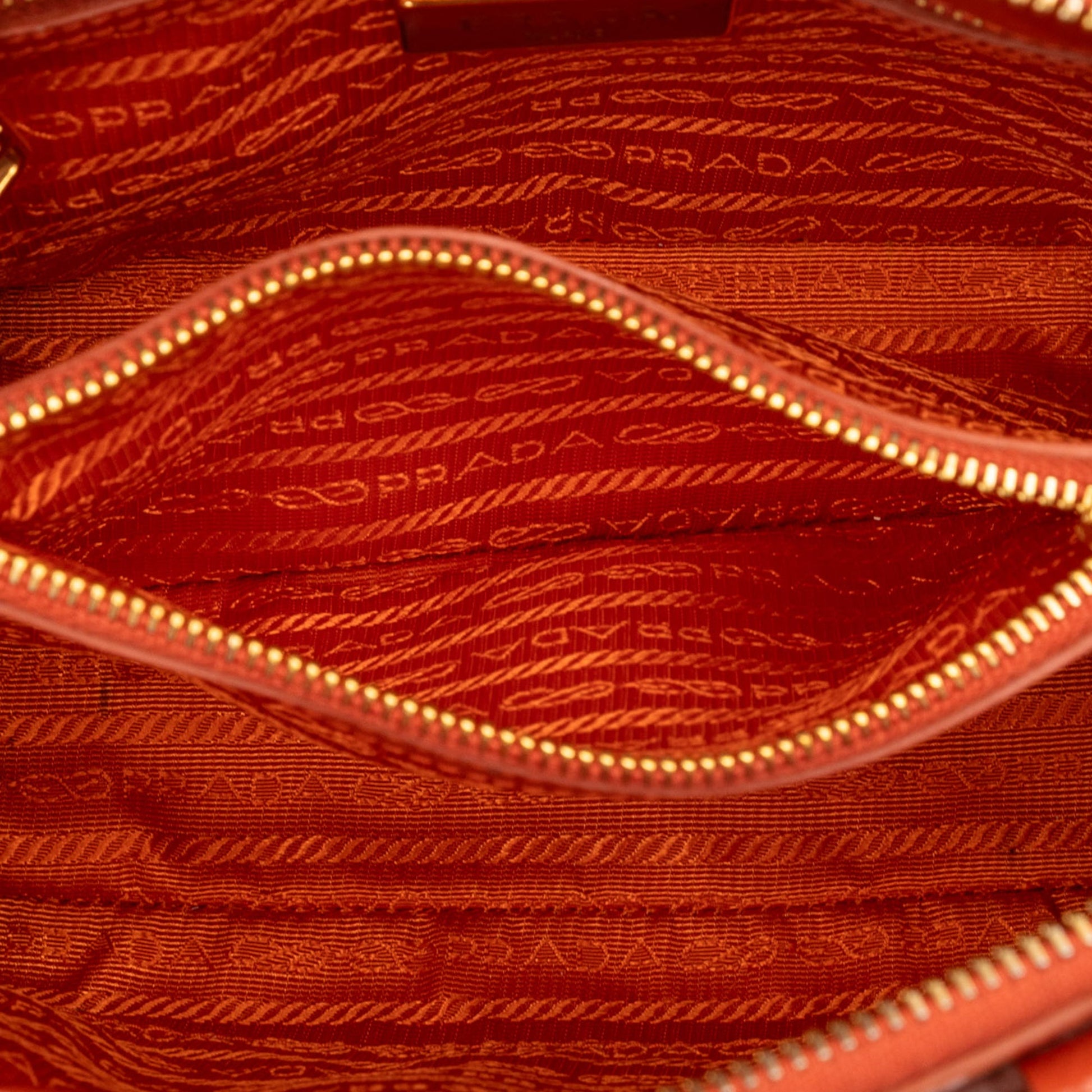 Prada Small Saffiano Vernice Promenade Satchel