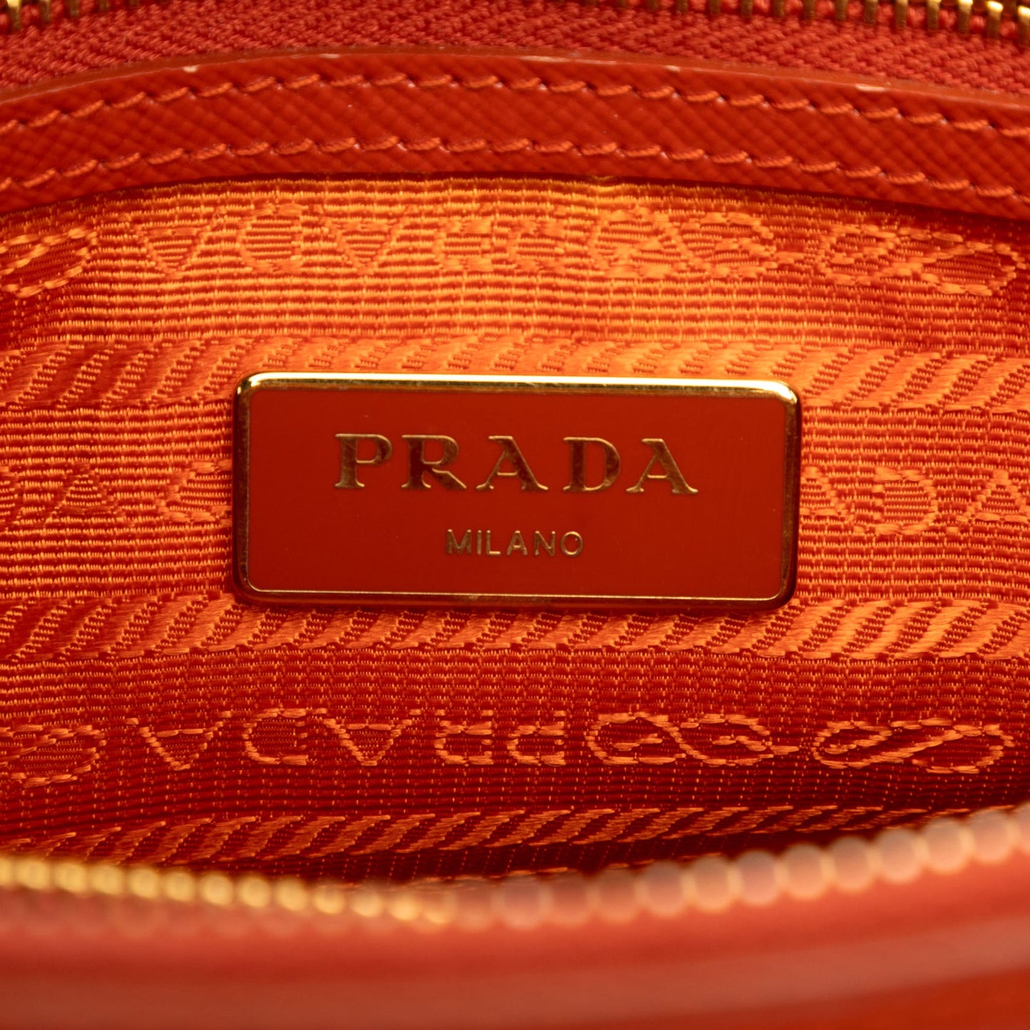 Prada Small Saffiano Vernice Promenade Satchel