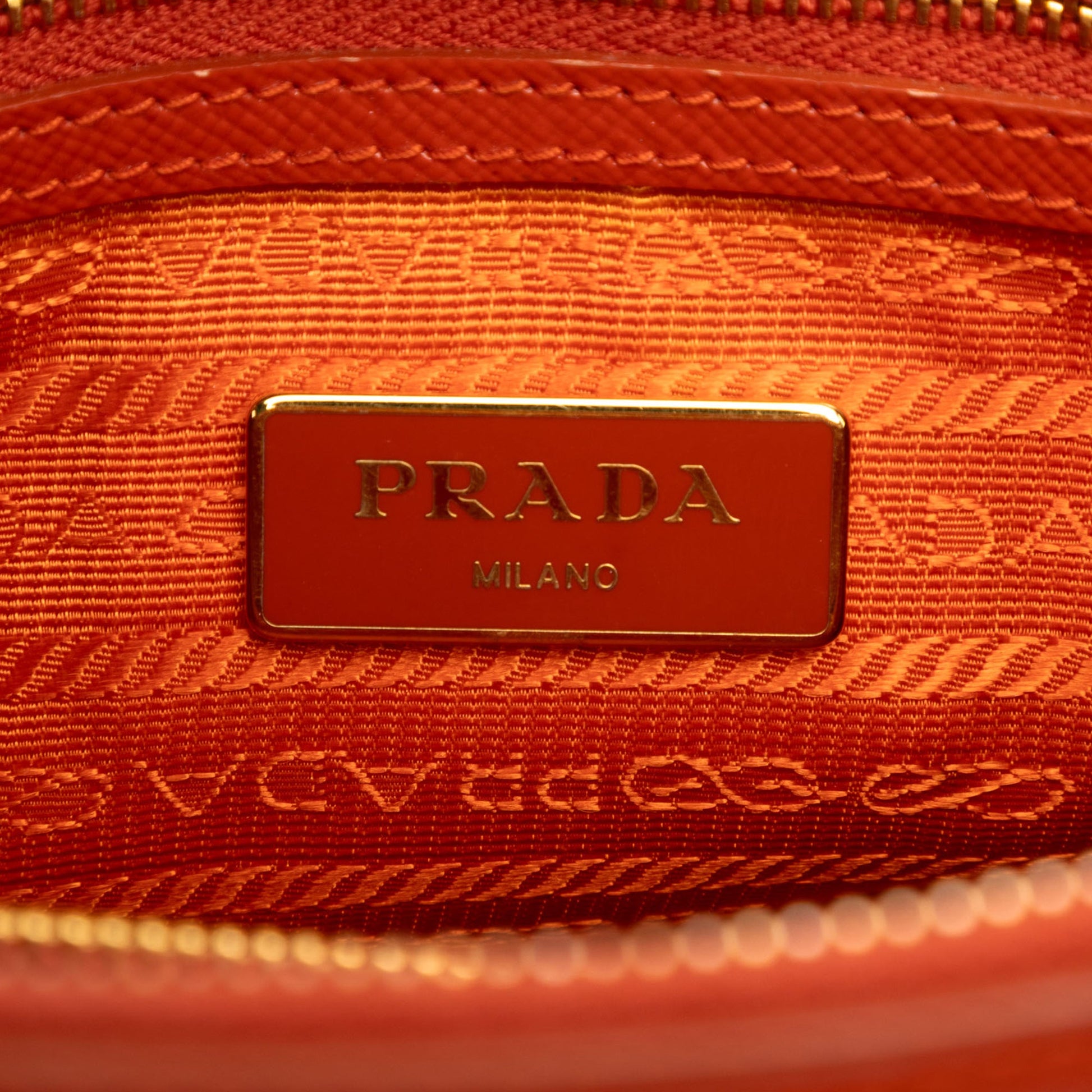 Prada Small Saffiano Vernice Promenade Satchel