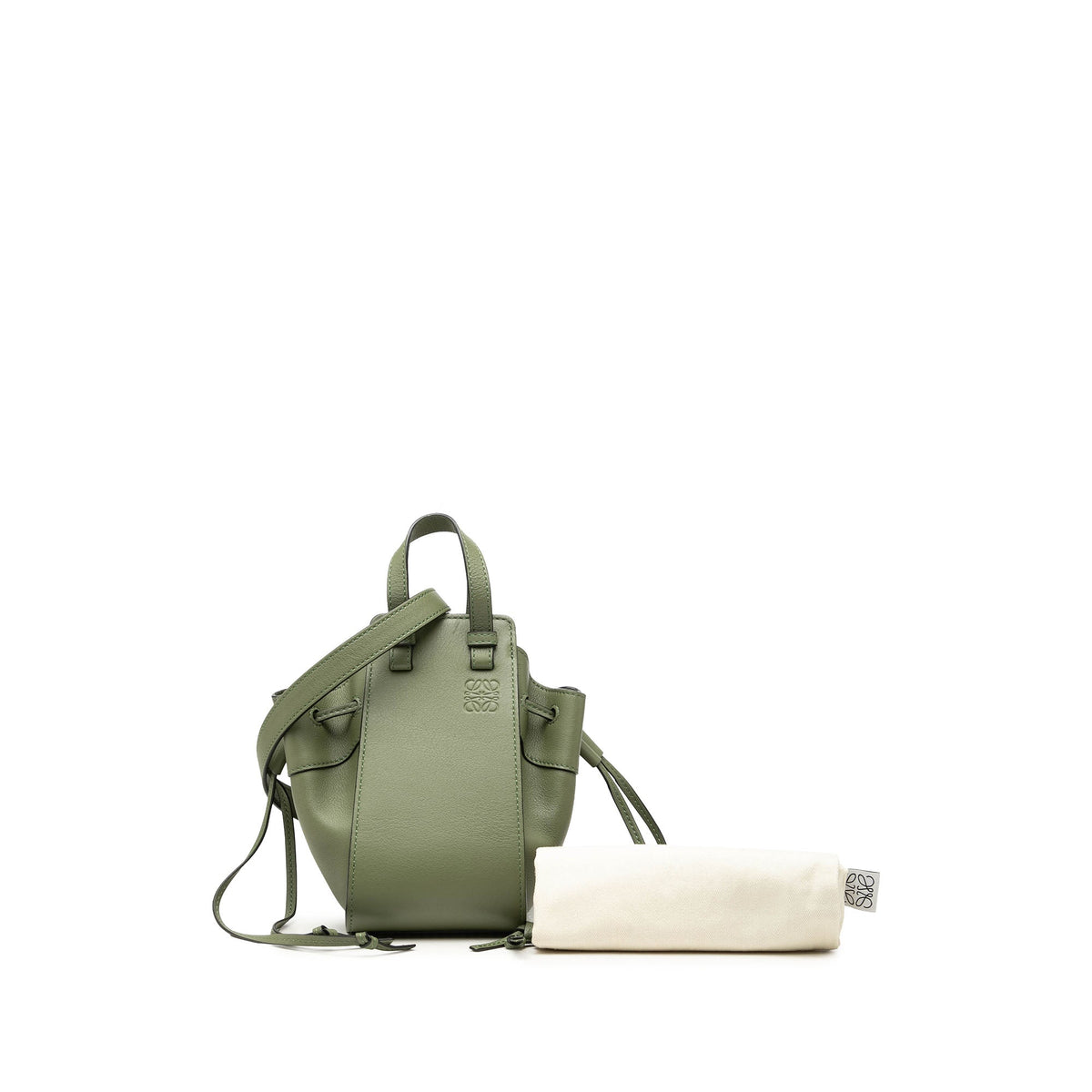 LOEWE Mini Leather Drawstring Hammock Bag