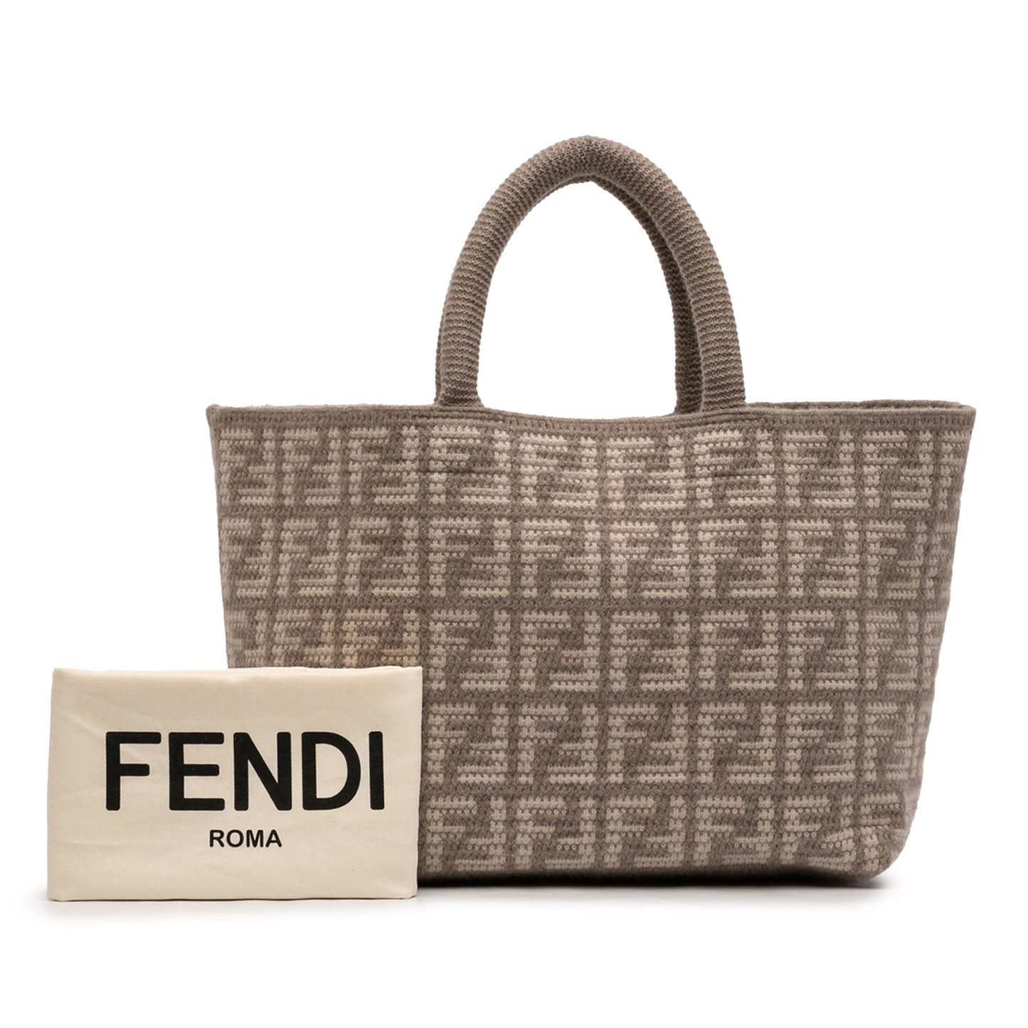 Fendi Large Zucca Cashmere Shopper Tote