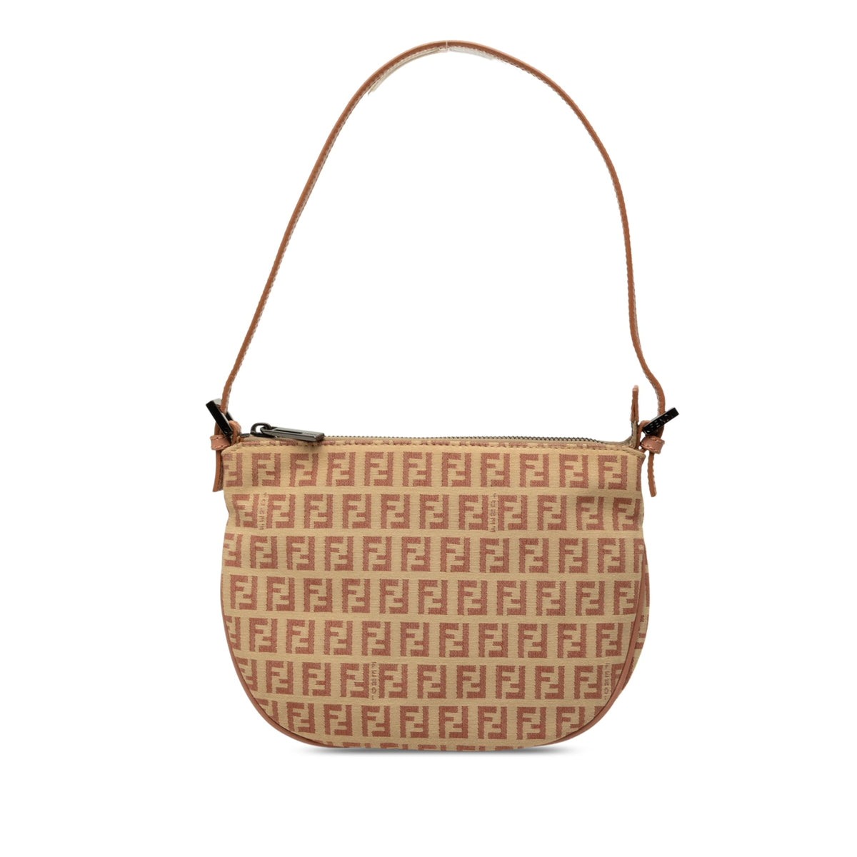Fendi Zucchino Canvas Hobo — Beige