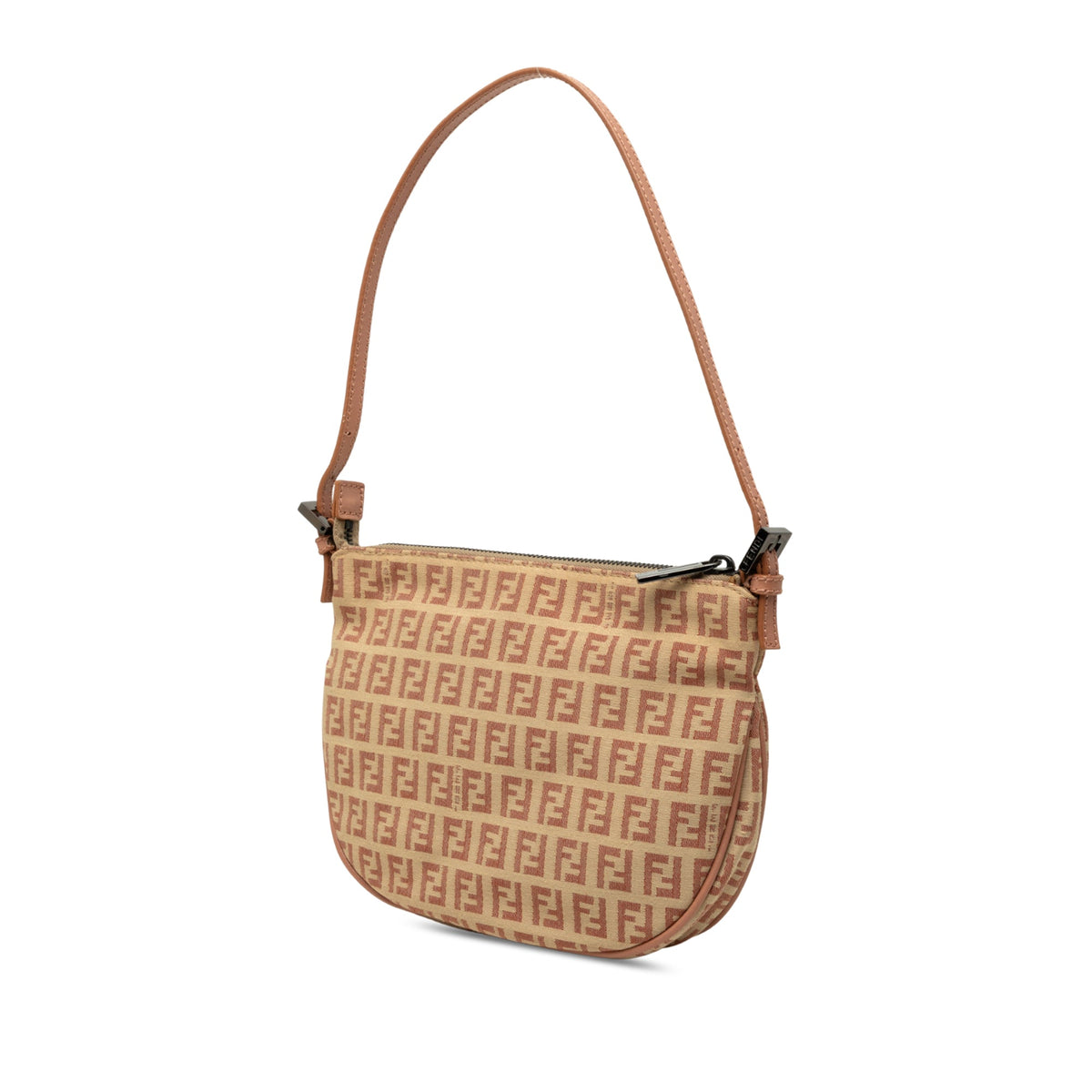Fendi Zucchino Canvas Hobo — Beige