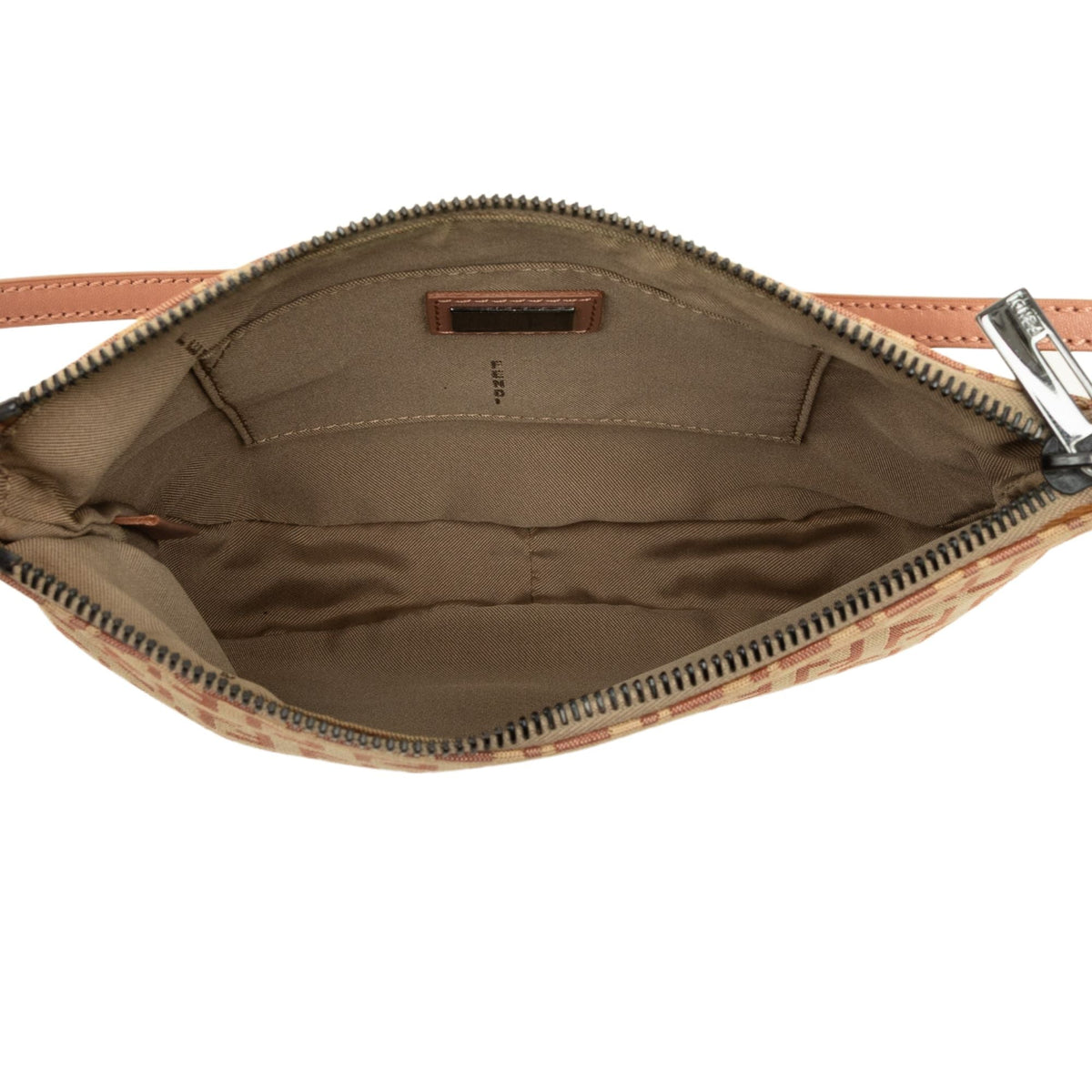 Fendi Zucchino Canvas Hobo — Beige