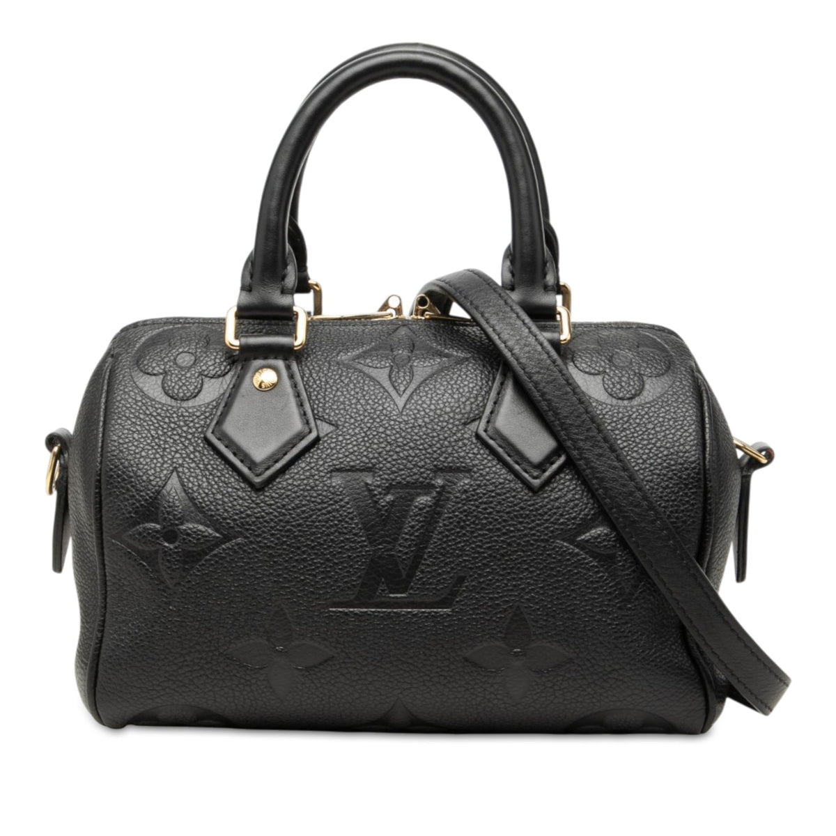 Louis Vuitton Monogram Giant Empreinte Speedy Bandouliere 20 — Black