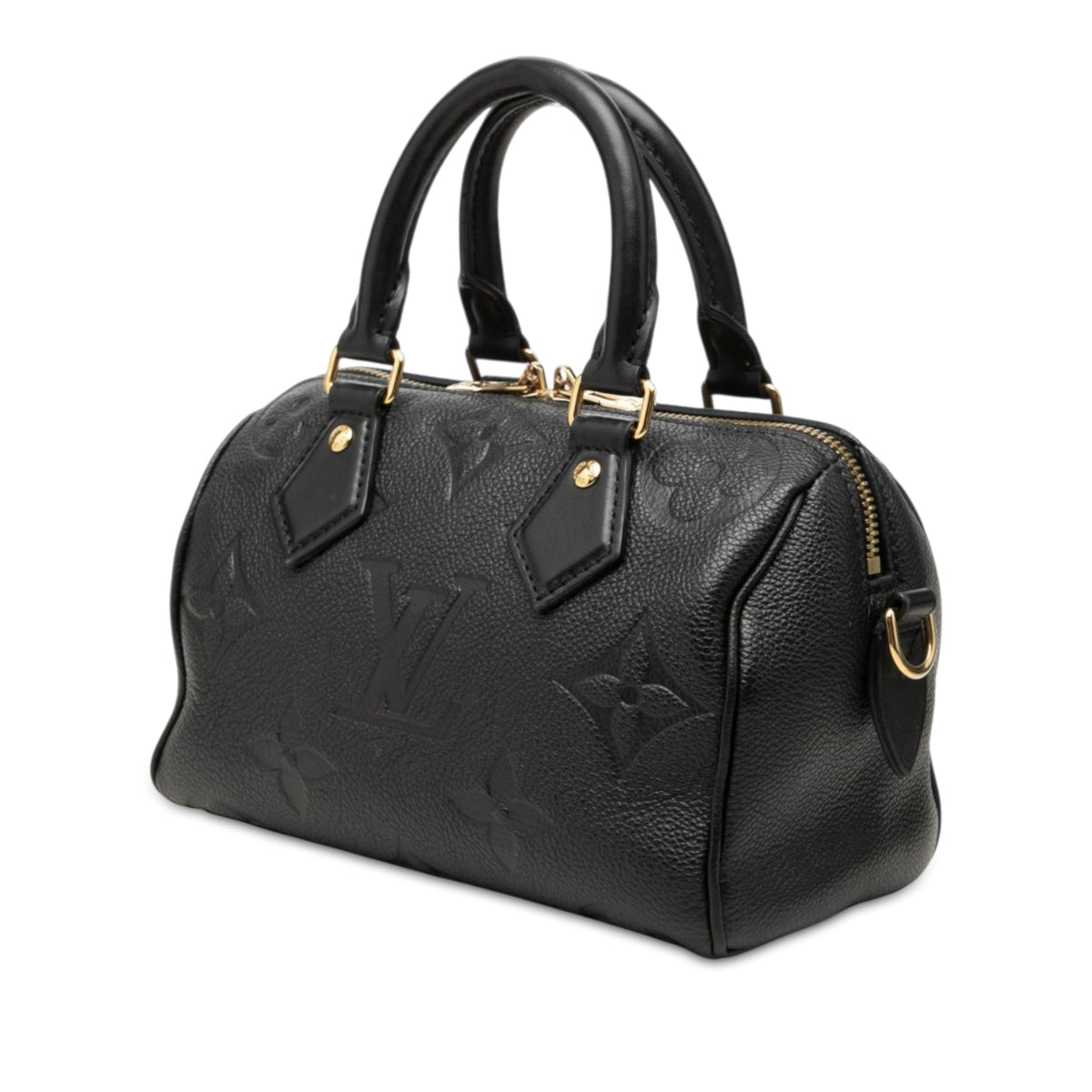 Louis Vuitton Monogram Giant Empreinte Speedy Bandouliere 20 — Black