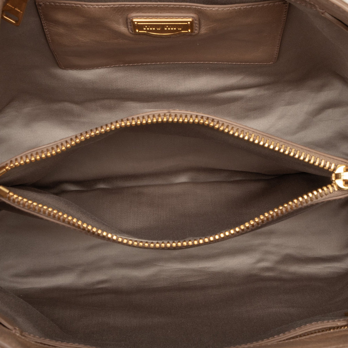 Miu Miu Vitello Shine Satchel