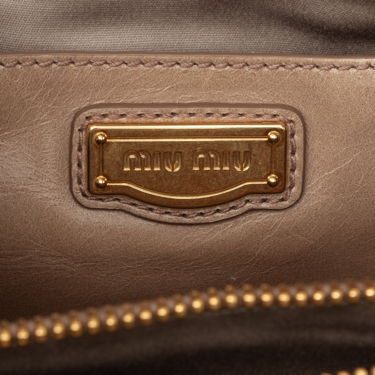 Miu Miu Vitello Shine Satchel