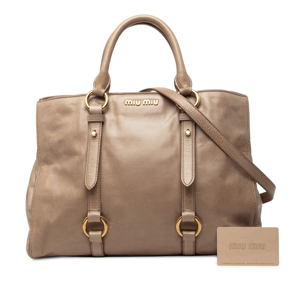 Miu Miu Vitello Shine Satchel