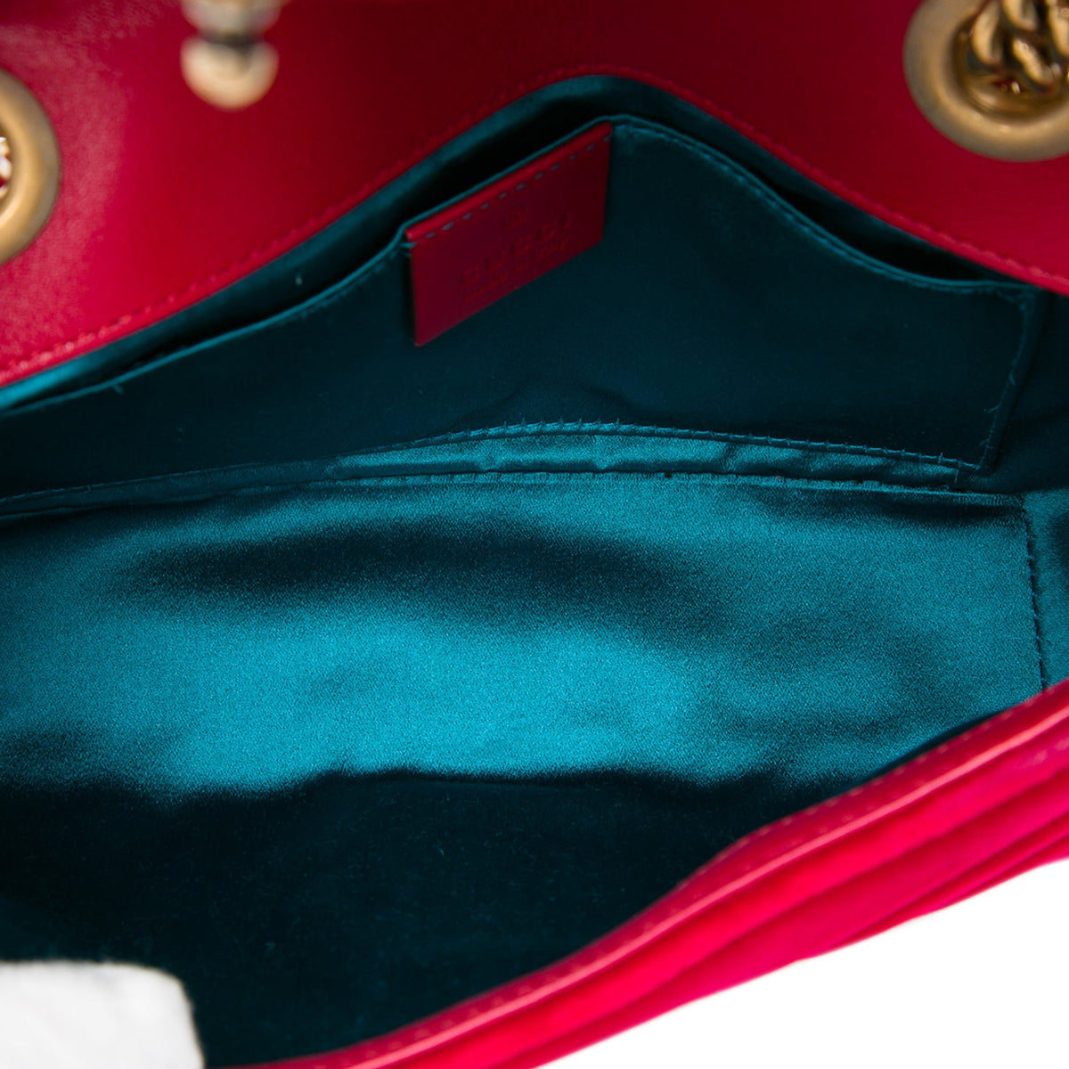Gucci Small GG Marmont Matelasse Velvet Shoulder Bag
