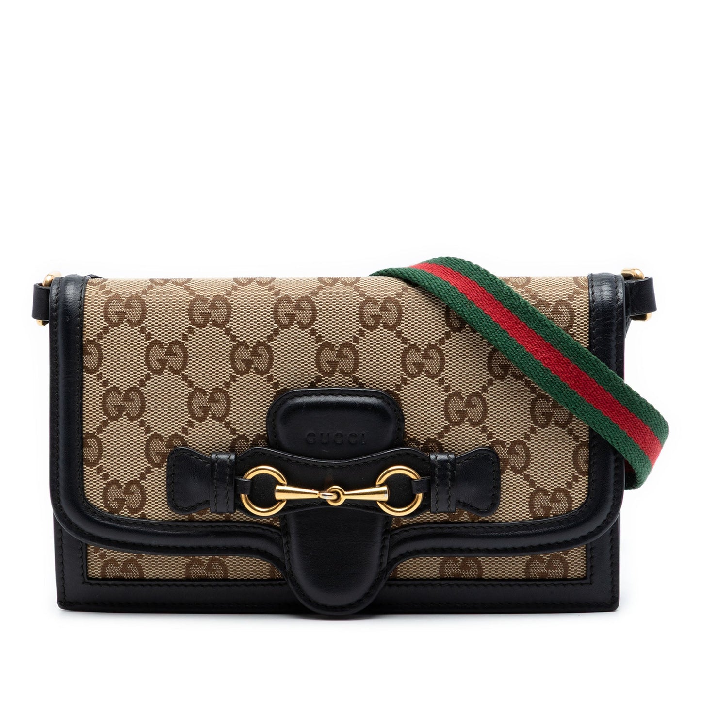 Gucci GG Canvas Lady Web Wallet On Strap