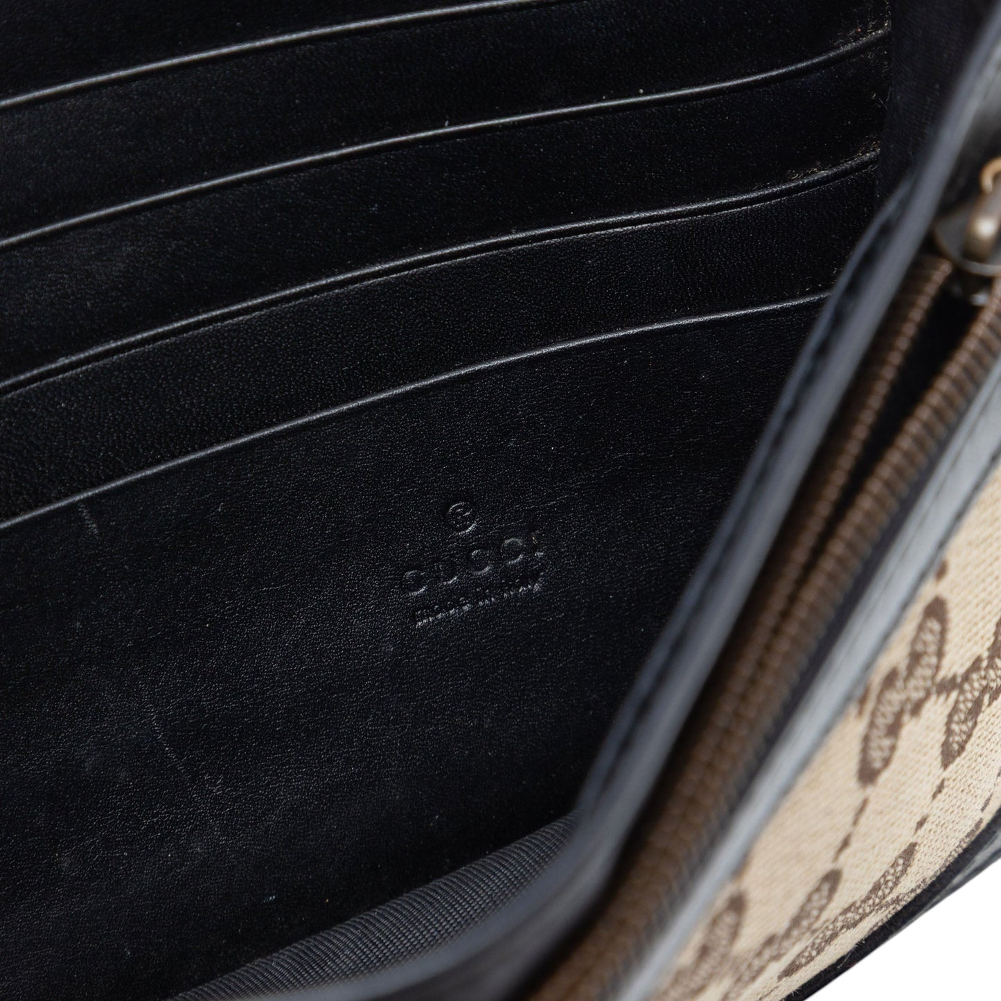 Gucci GG Canvas Lady Web Wallet On Strap