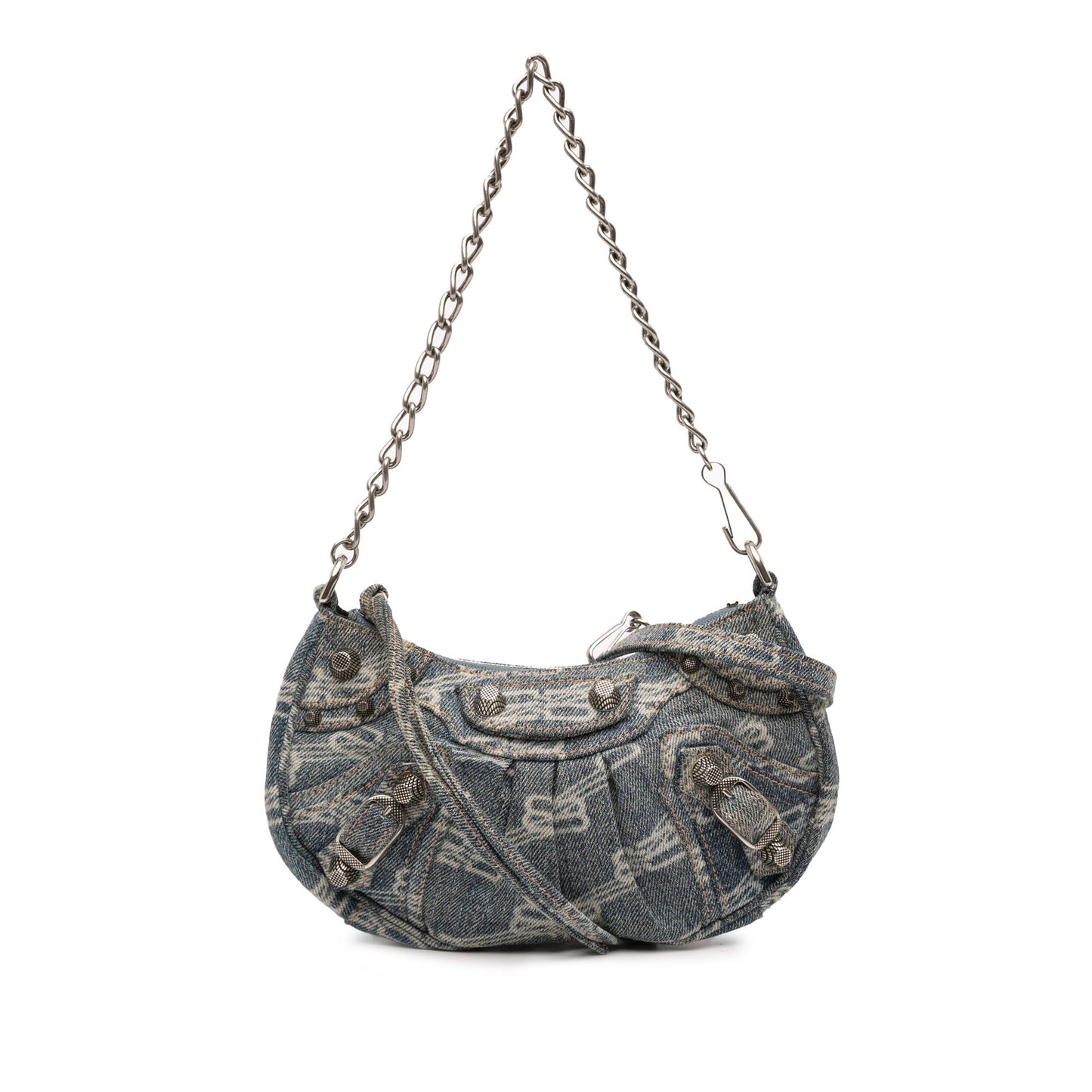Balenciaga Mini BB Monogram Denim Le Cagole