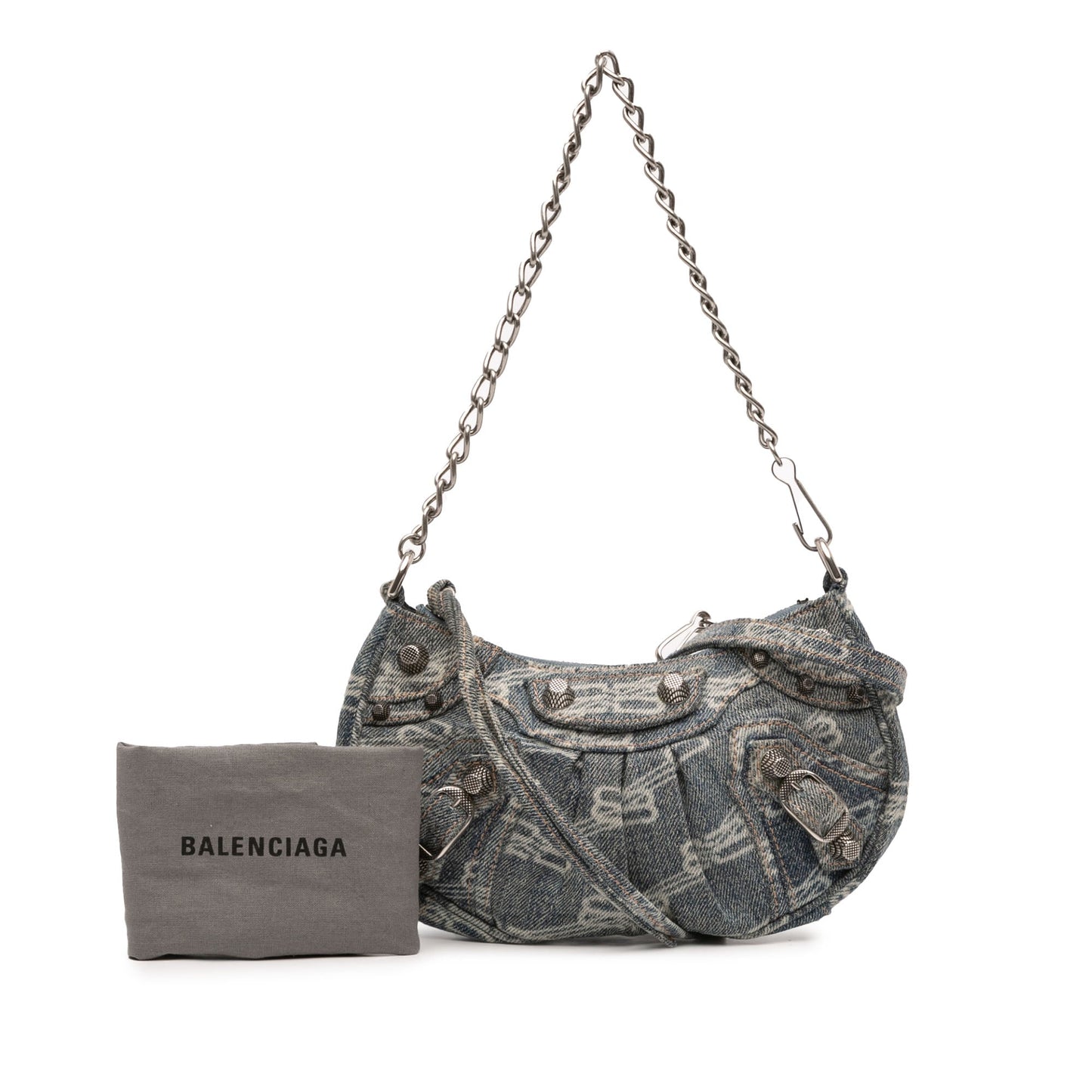 Balenciaga Mini BB Monogram Denim Le Cagole