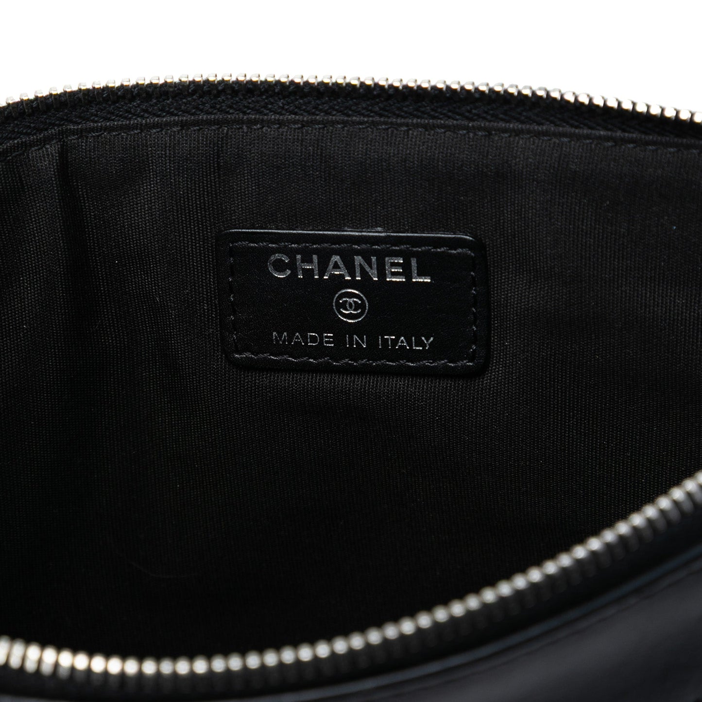 Chanel CC Quilted Lambskin Multi Zip Clutch