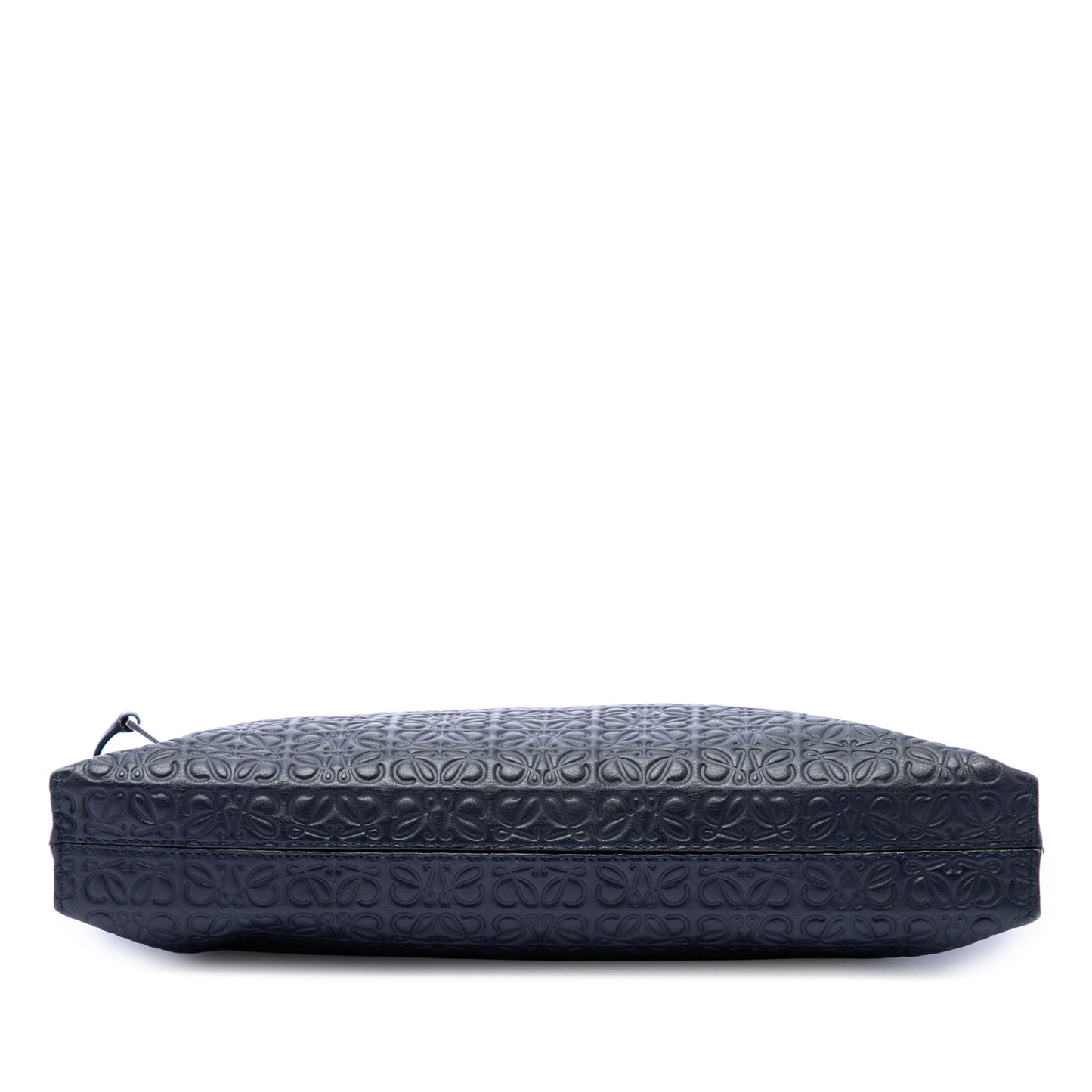 LOEWE Embossed Anagram Leather Repeat T Clutch
